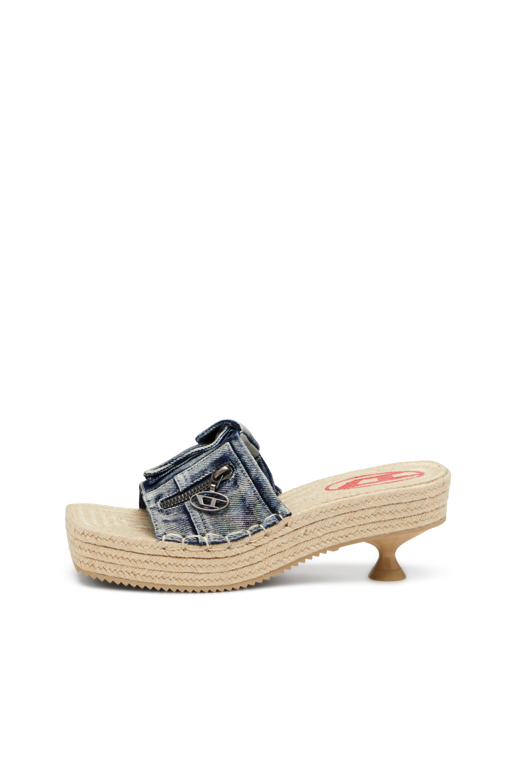 Diesel - D-IBIZA 40 PCK, D-Ibiza-Espadrilles à plateforme et talons en denim Femme in Bleu - 7