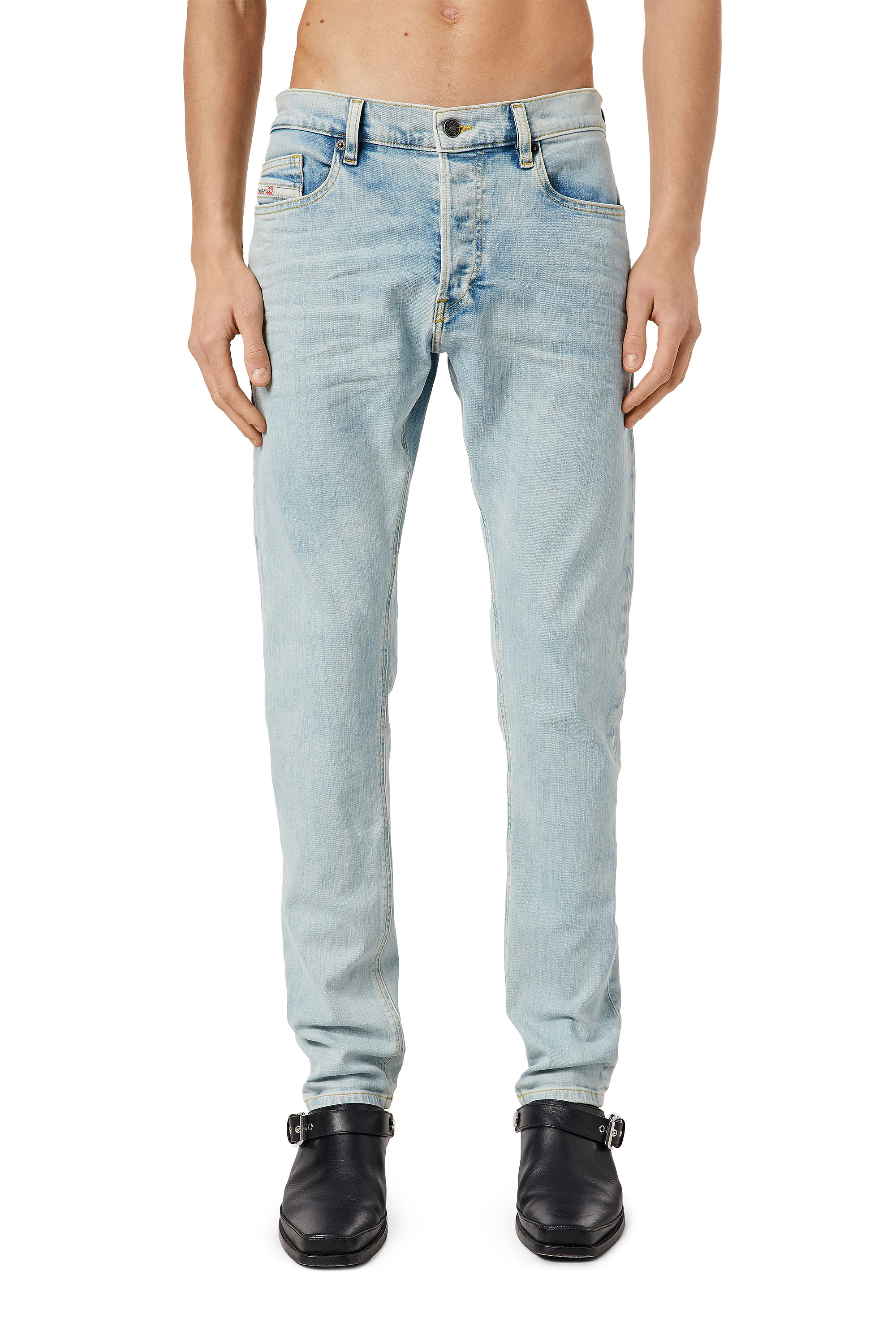 Diesel - D-Luster 0GDAM Slim Jeans, Blu Chiaro - Image 1