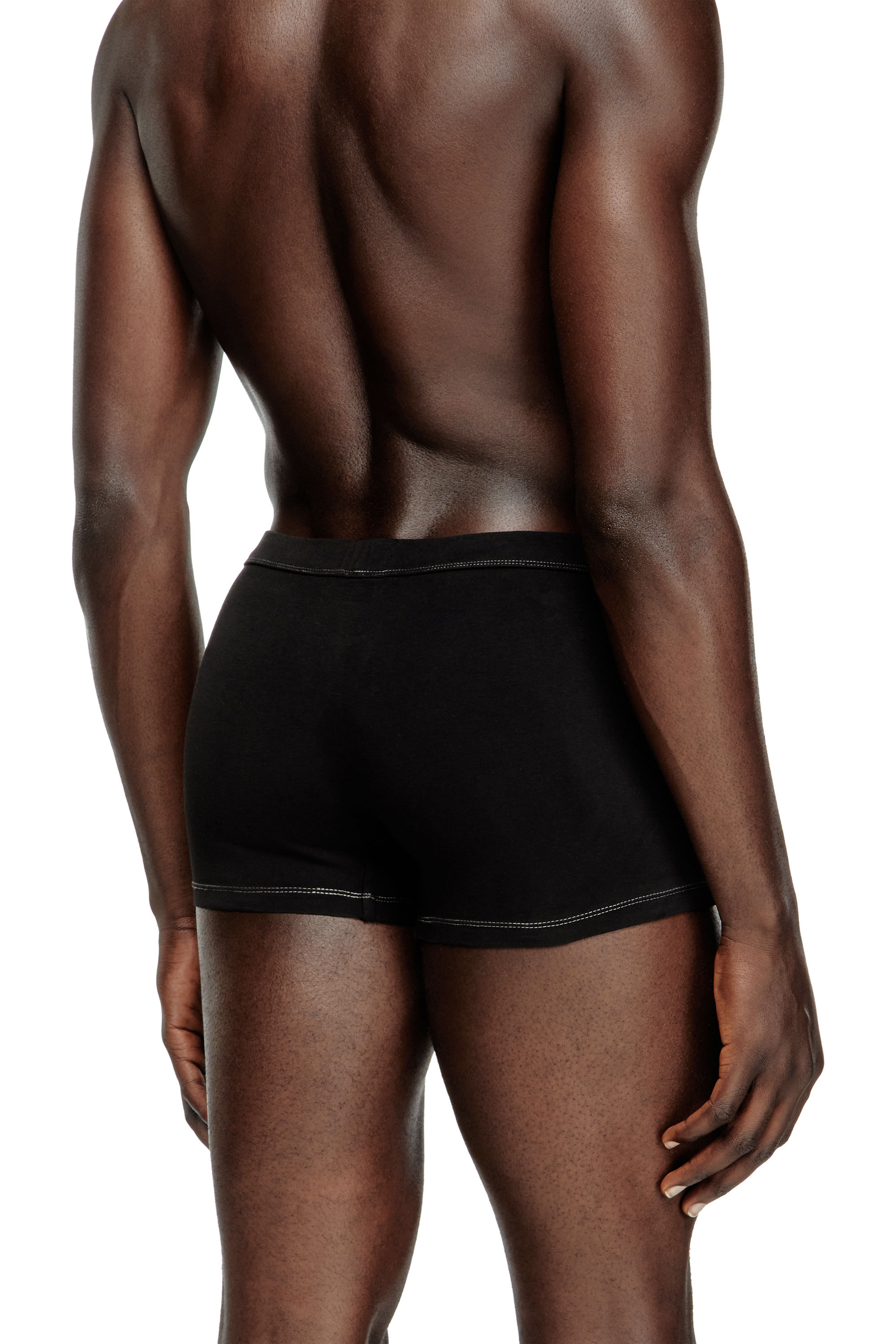 Diesel - DEVON-DNM-2PACK, Herren Retropants mit Diesel Industry-Flagge im Zweierpack in Weiss/Schwarz - 4