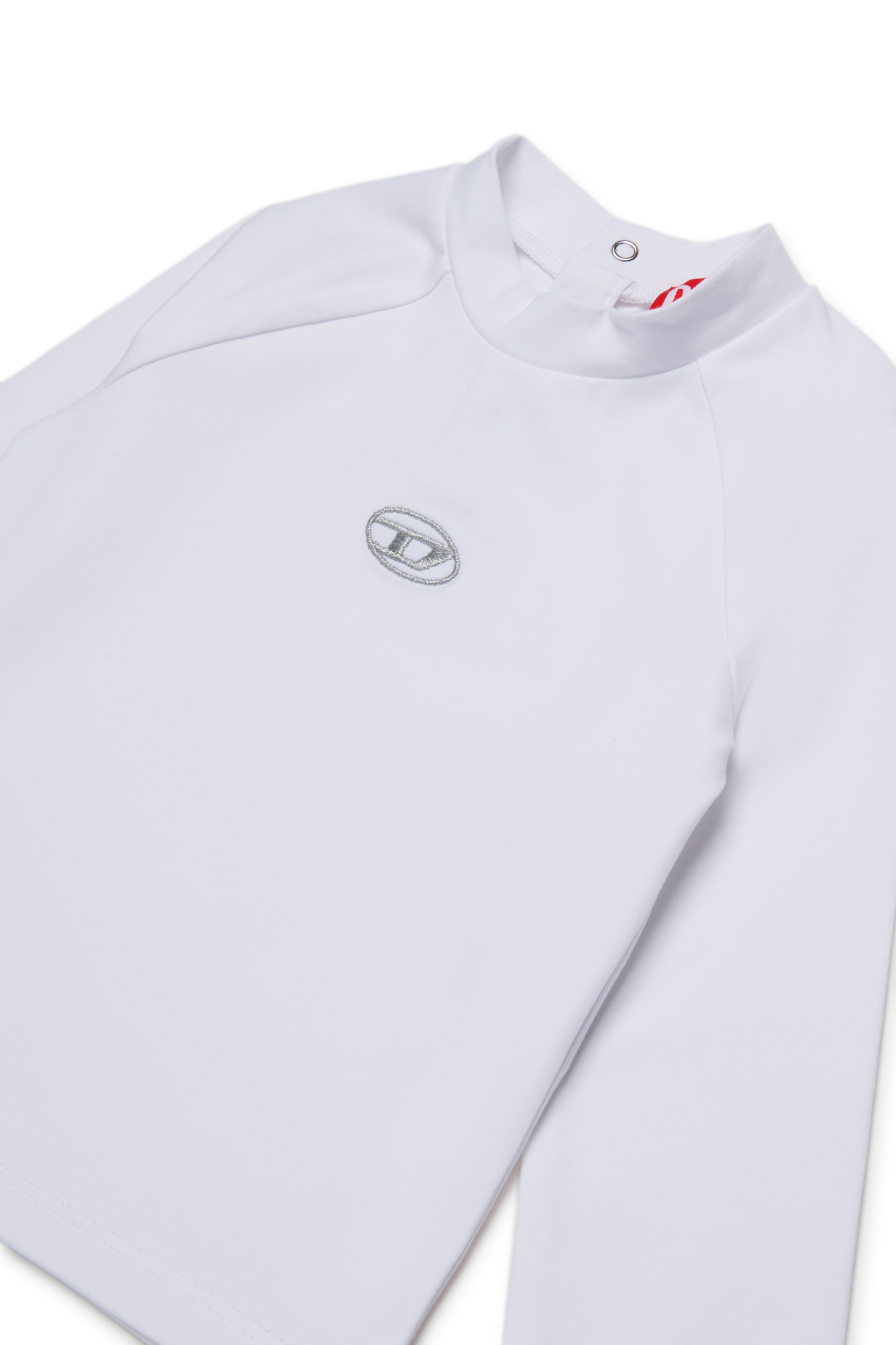 Diesel - TRESPYB, T-shirt in cotone con logo ricamato Donna in Bianco - 3