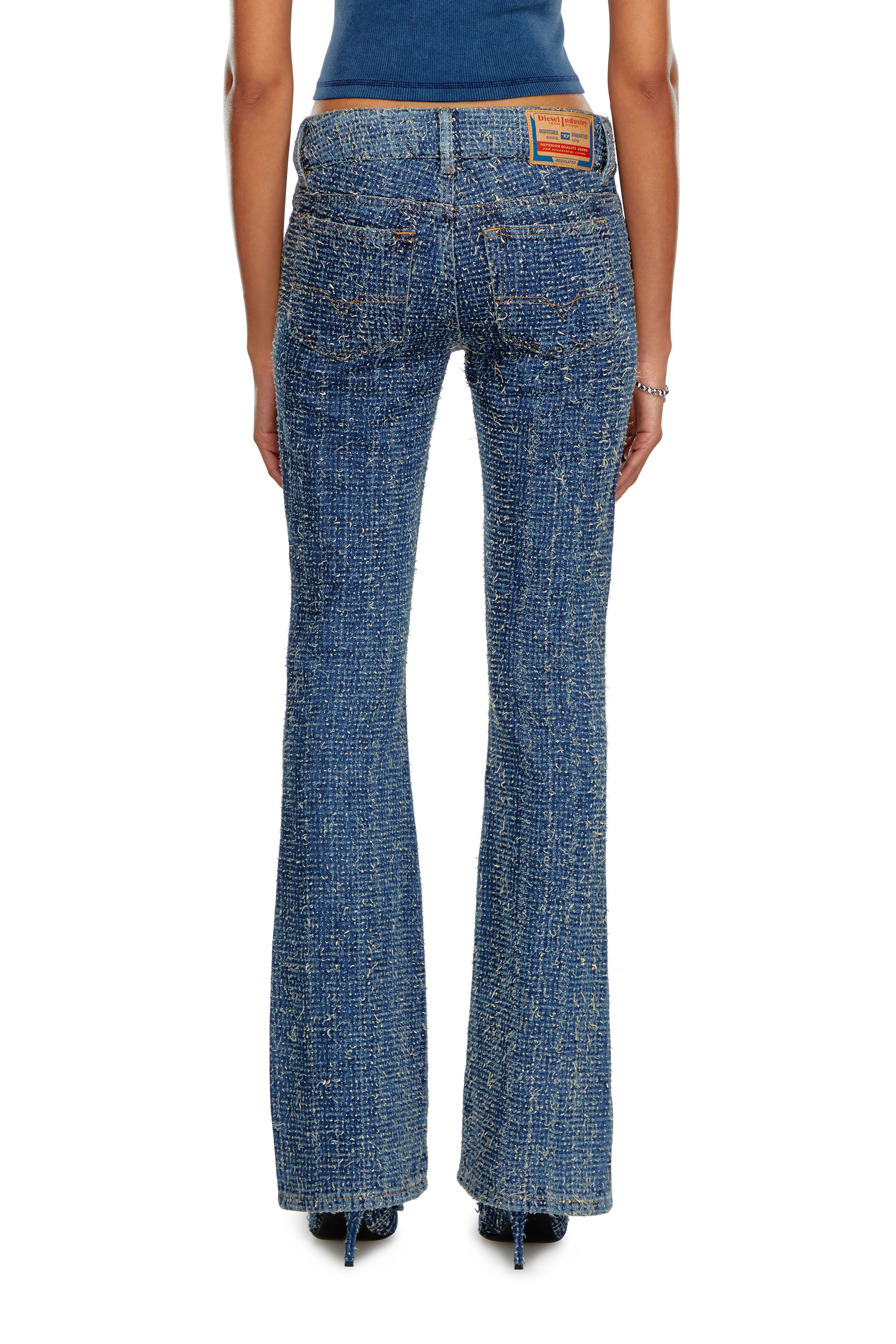 Diesel - Bootcut Jeans D-Ebush 0PGAH Donna, Blu medio - Image 4