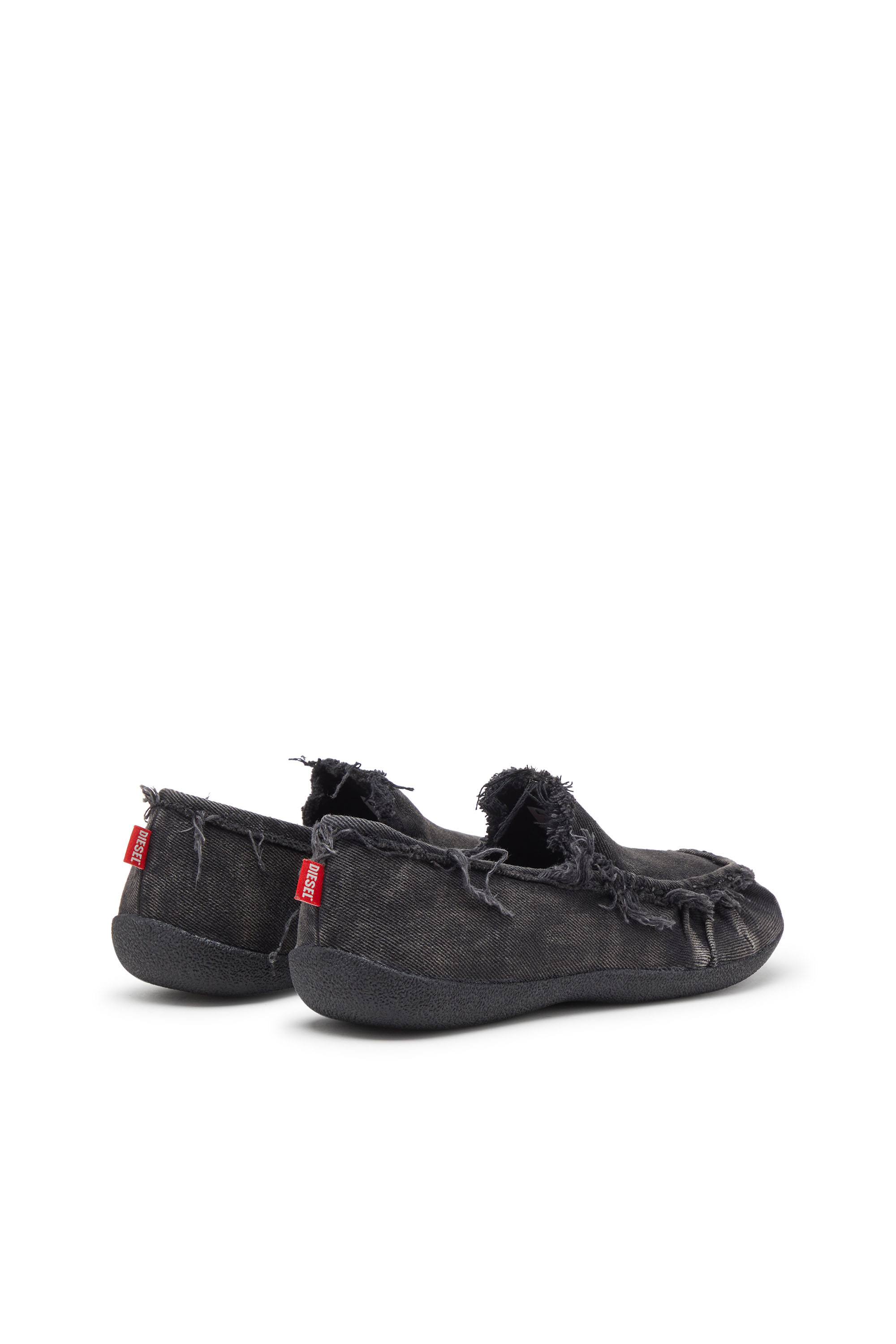 D-SHOCK MOC, Nero Diesel - D-SHOCK MOC, D-Shock-Mocassini in denim distressed Uomo in Nero - 3