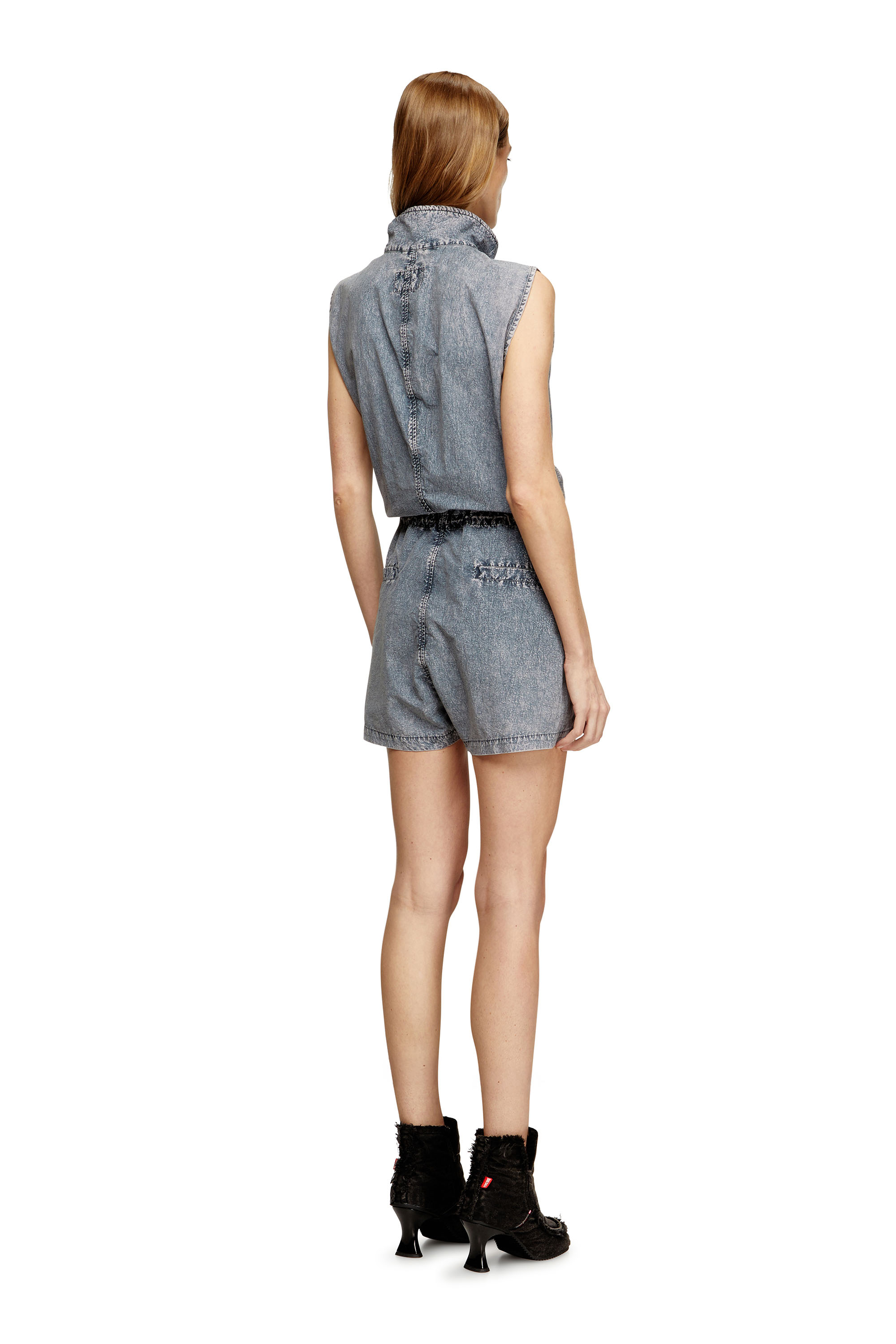 Diesel - J-ANNET, Combinaison en nylon traité Femme in Bleu - 4