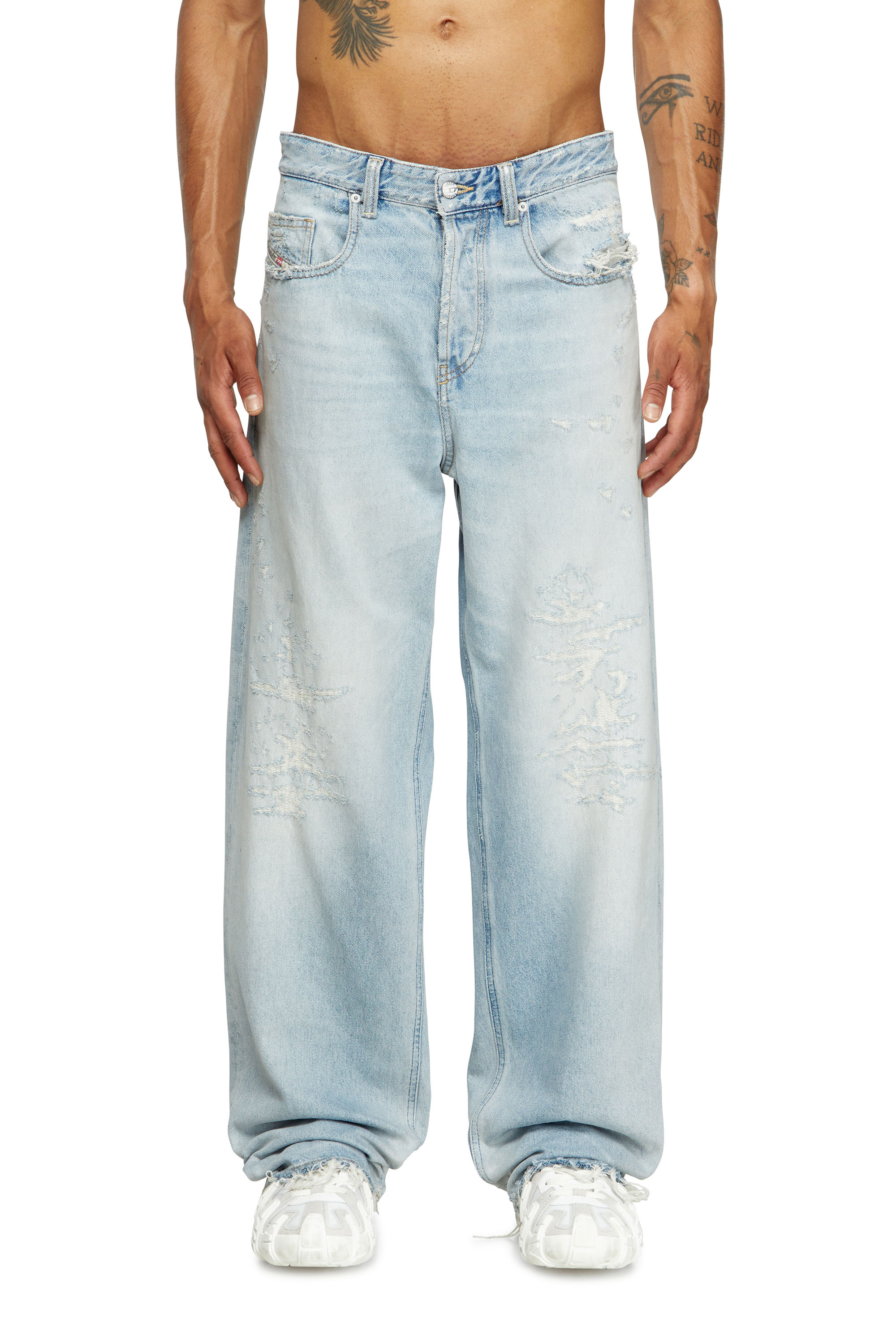 Diesel - Relaxed Jeans 2001 D-Macro 09M53 Homme, Bleu Clair - Image 2