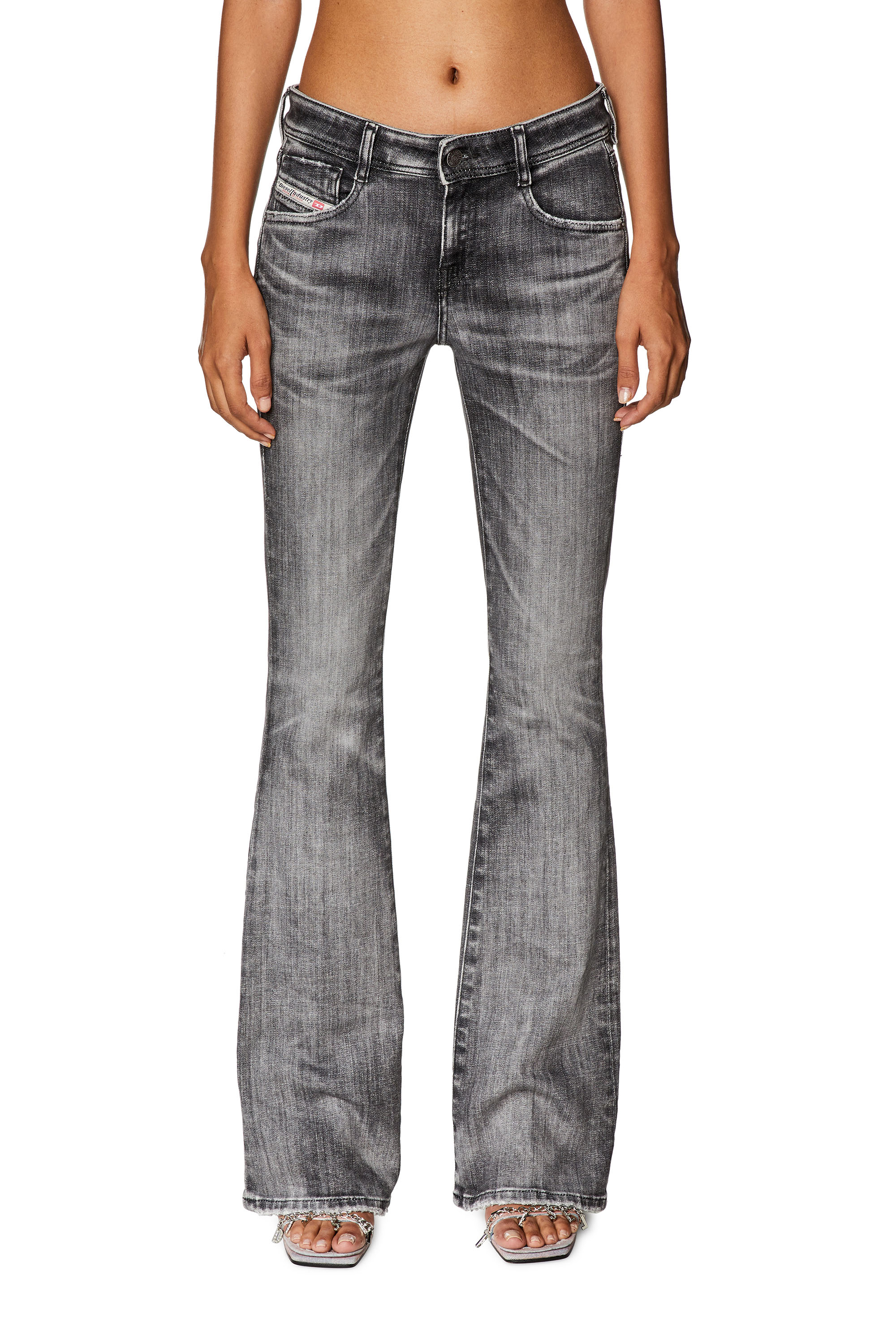 Diesel - Bootcut and Flare Jeans 1969 D-Ebbey 09G38, Nero/Grigio scuro - Image 1