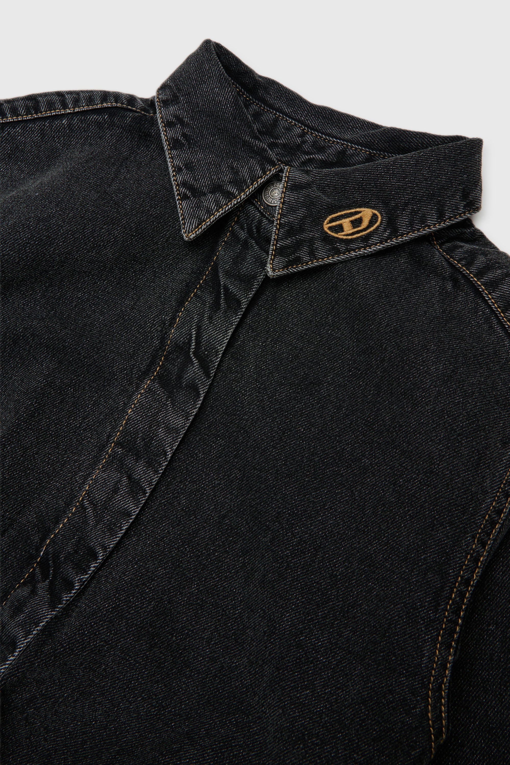 Diesel - DESUSY, Damen Jeanskleid aus Denim mit Tailleng&uuml;rtel in Schwarz/Dunkelgrau - 3