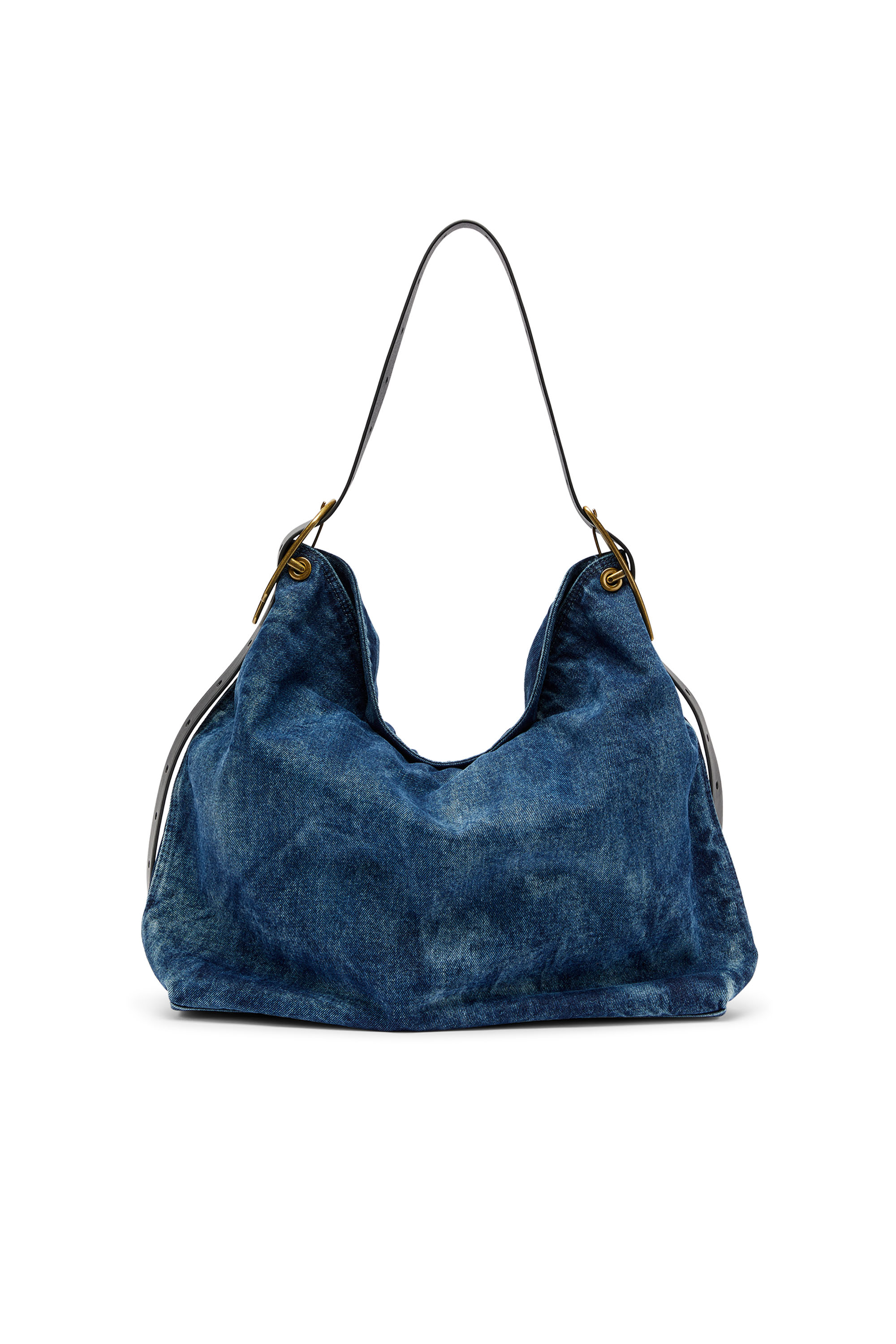 Diesel - D-LINE HOBO, D-Line-Borsa hobo in denim Donna in Blu - 2
