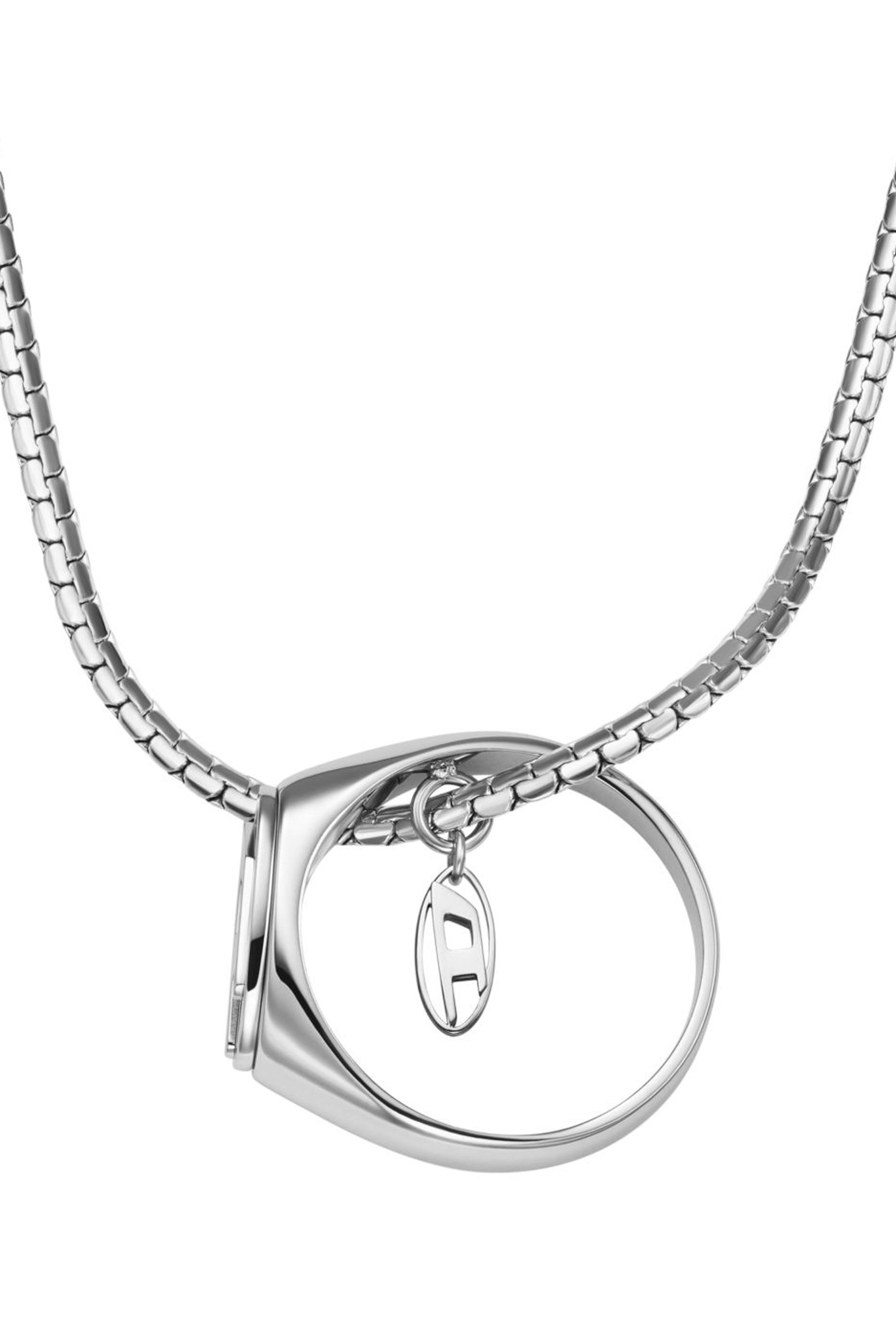 Diesel - DX1644040 JEWELLERY, Collana con ciondolo in acciaio inossidabile Unisex in Argento - 3