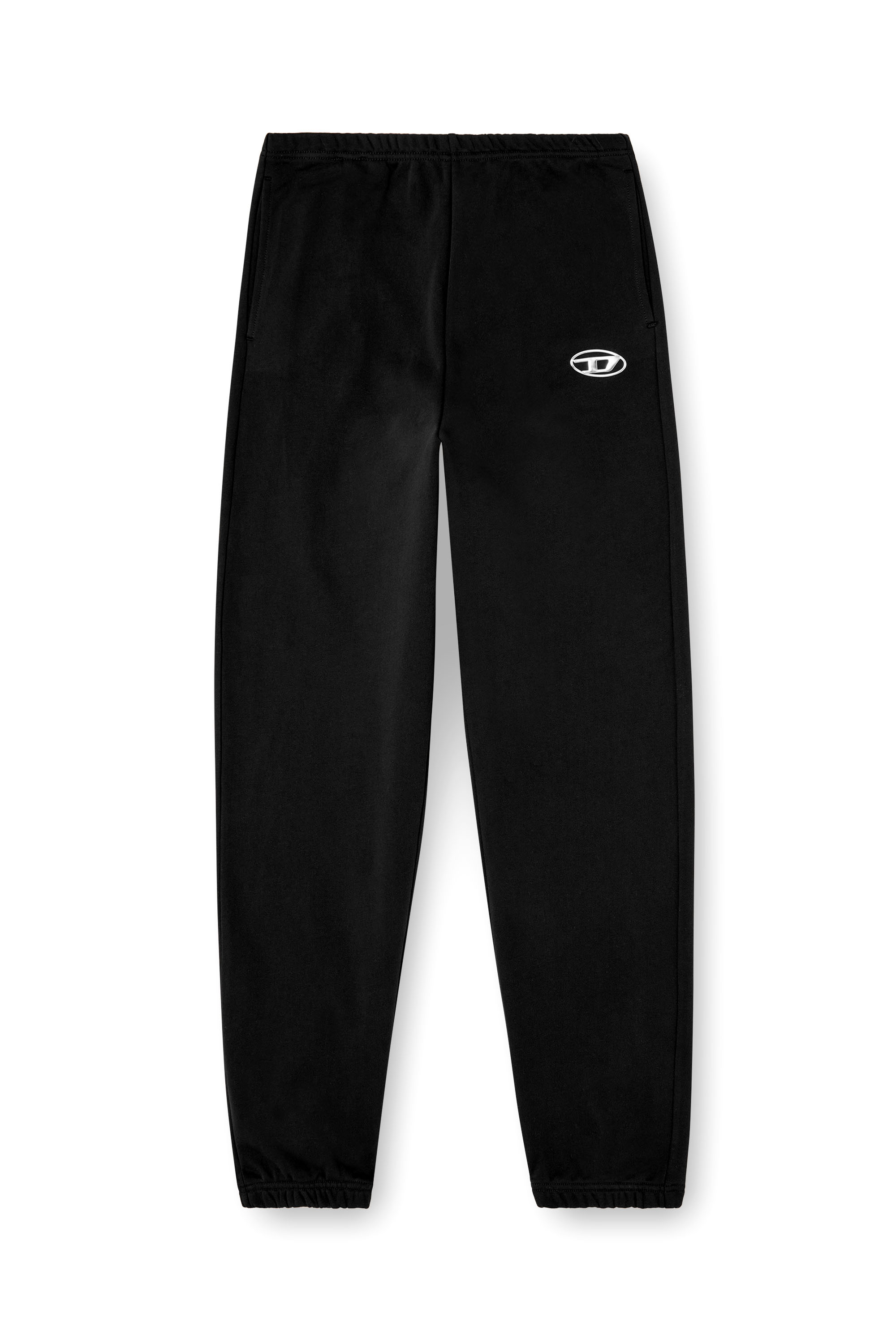 Diesel - P-LACYN-OD, Pantalon de survêtement avec logo Oval D effet métal Femme in Noir - 2