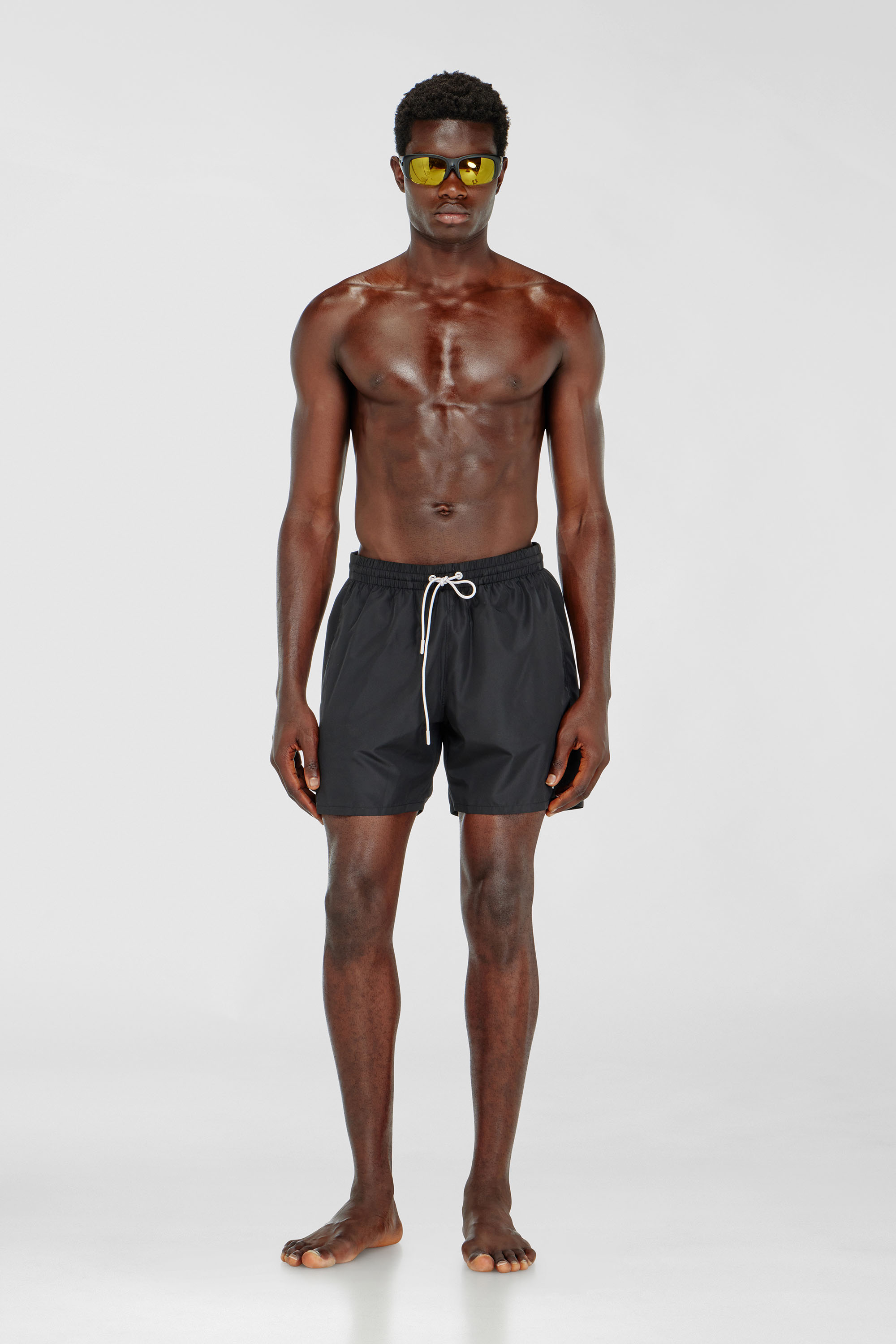 Diesel - GEORGE-41-UTLT, Costume da bagno con logo Oval D metallizzato Uomo in Nero - 2