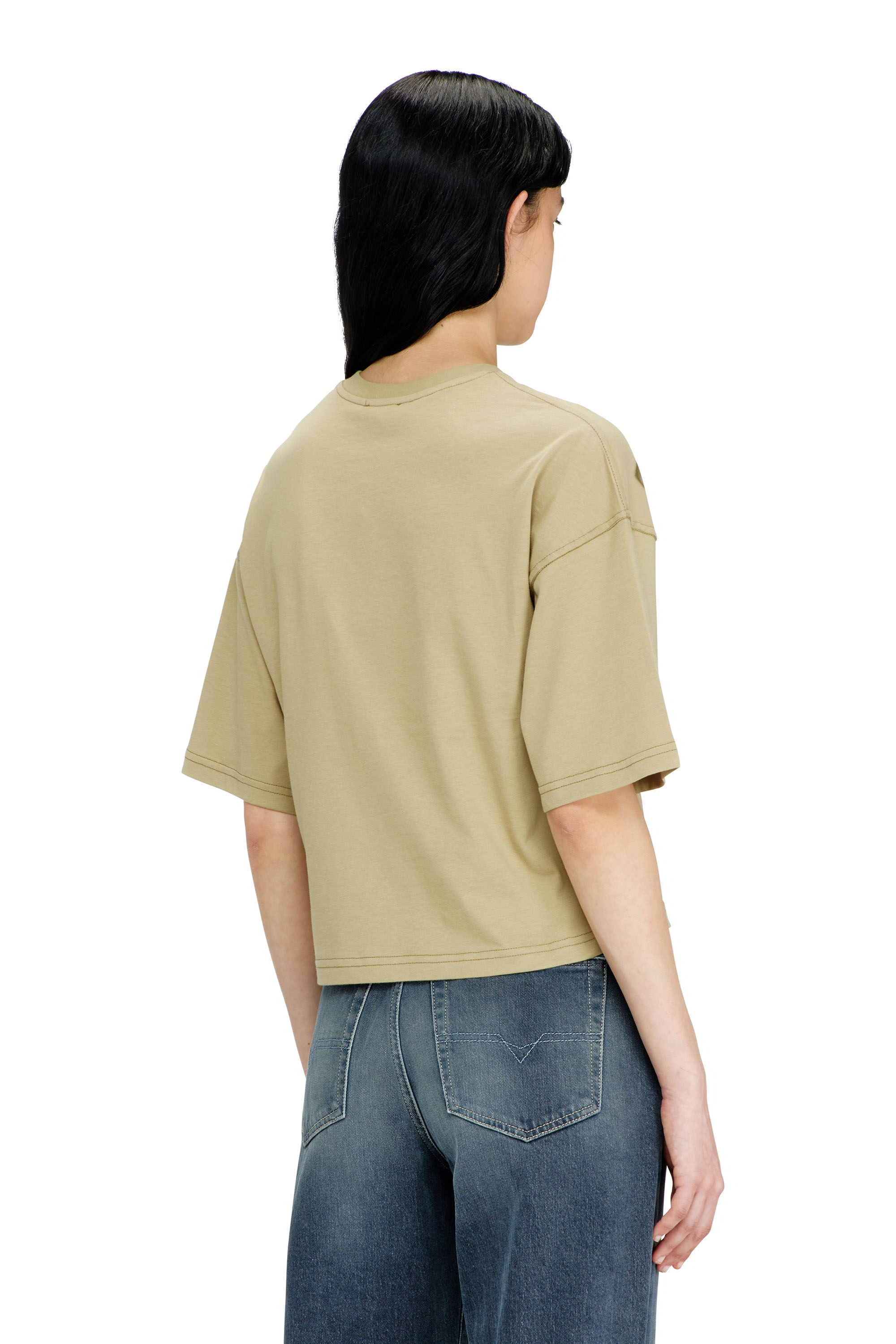 Diesel - T-CROPYN-AA1, T-shirt cropped con stampa digitale Donna in ToBeDefined - 4