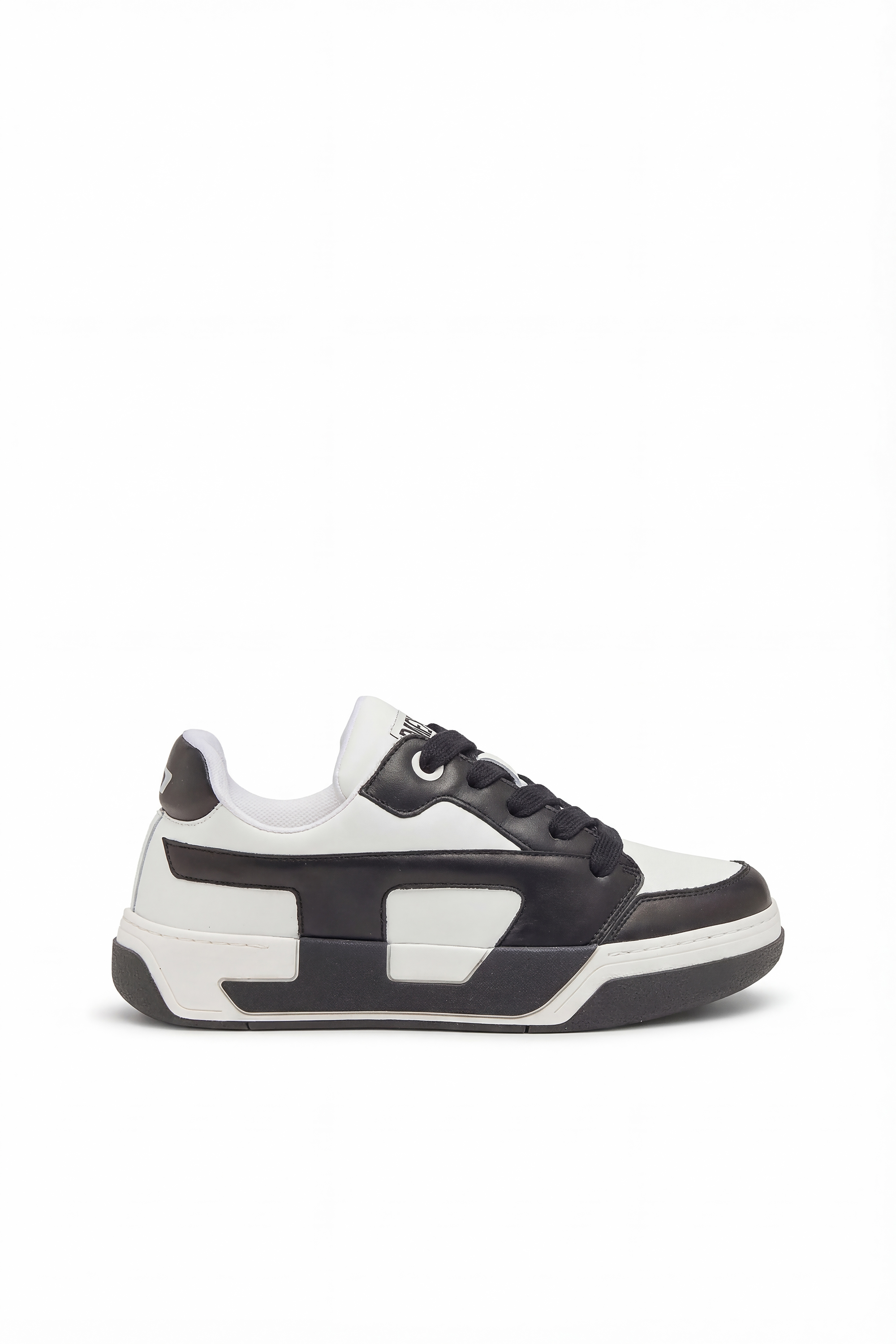 Diesel - S-D-OLLIE LOW, D-Ollie-Baskets en cuir bicolore Homme in Blanc - 1
