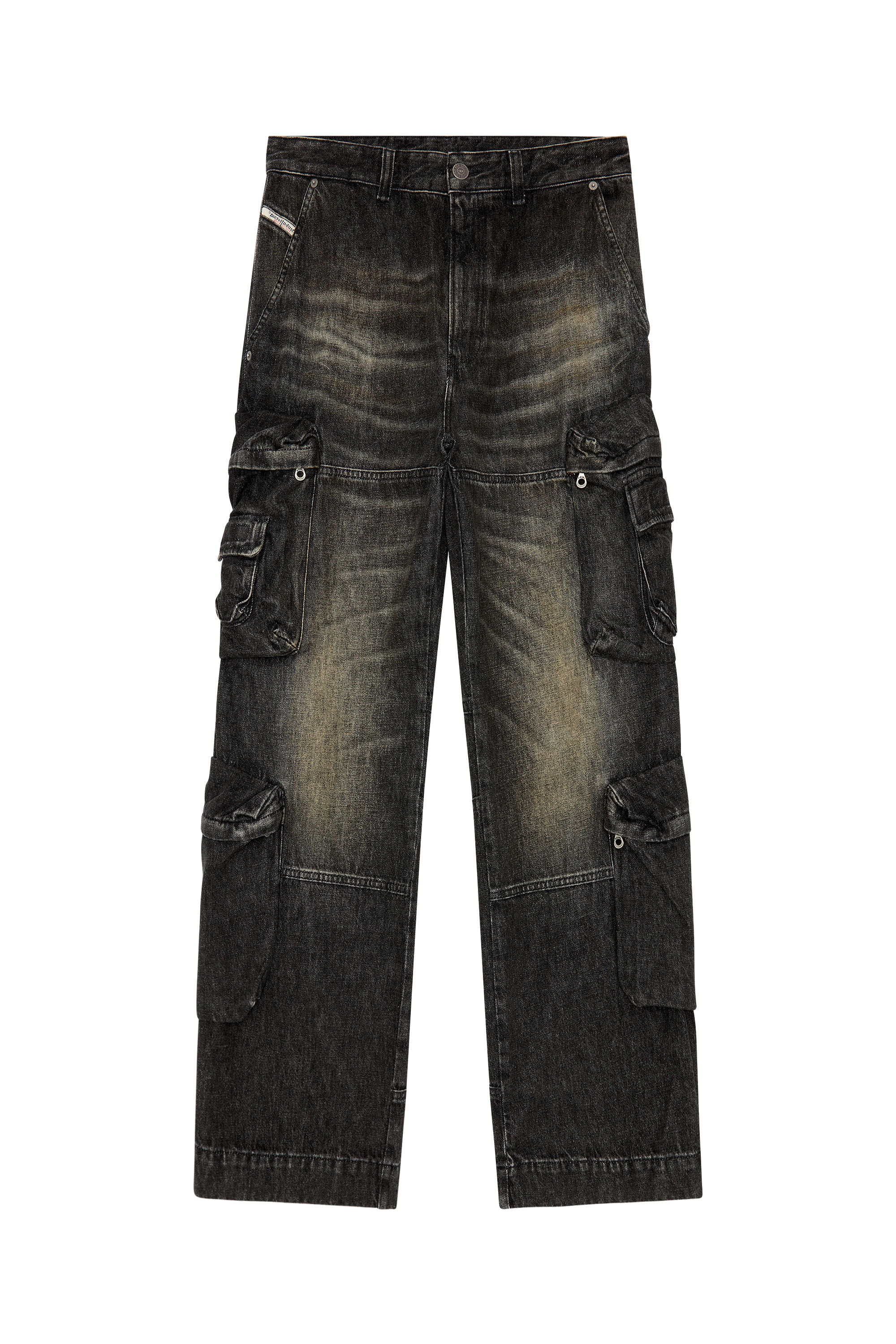 Diesel - Straight Jeans D-Fish 0GHAA, Nero/Grigio scuro - Image 5