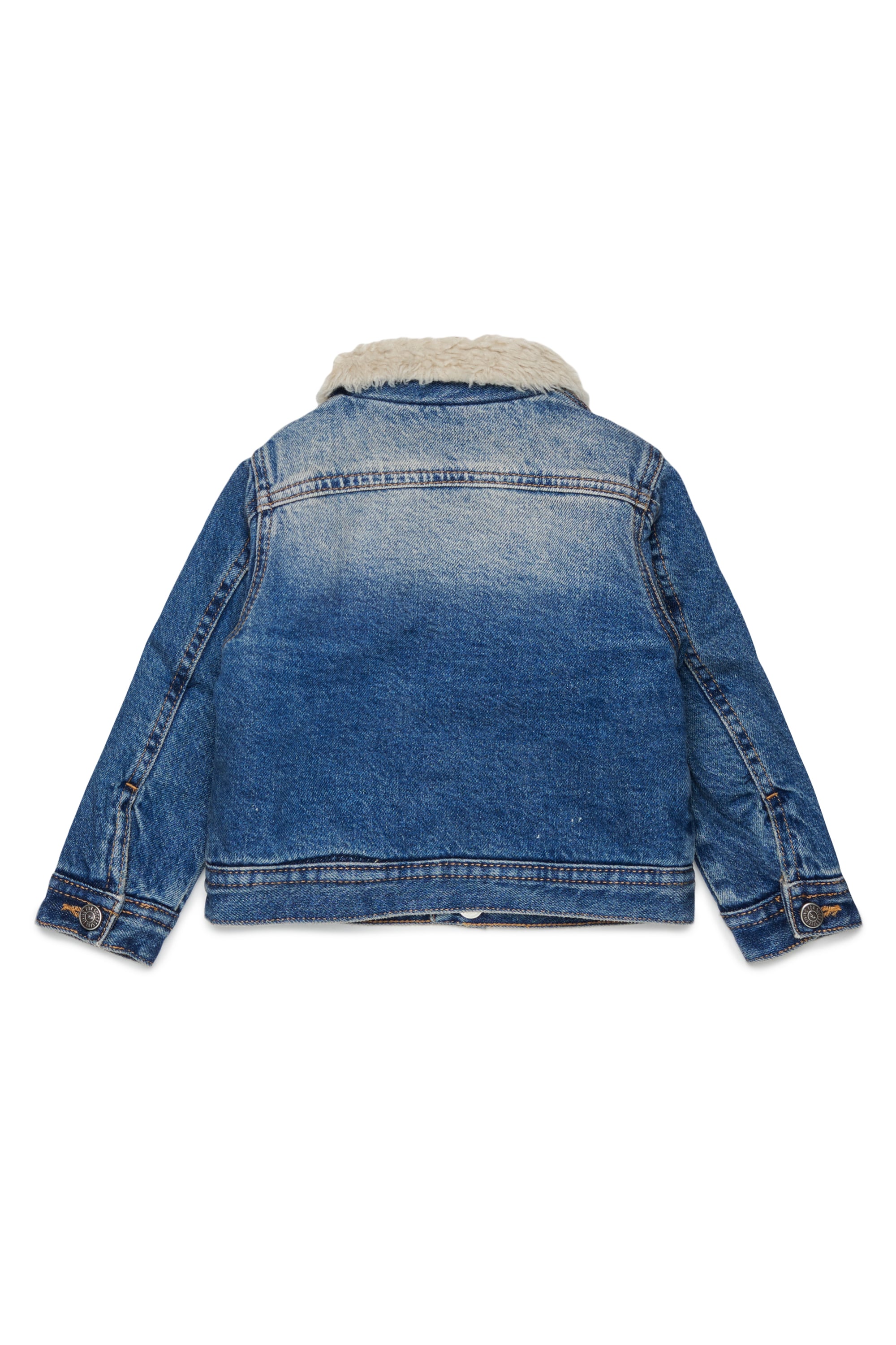 Diesel - JOMYB-FUR, Giacca in denim con collo sherpa Unisex in Blu - 2