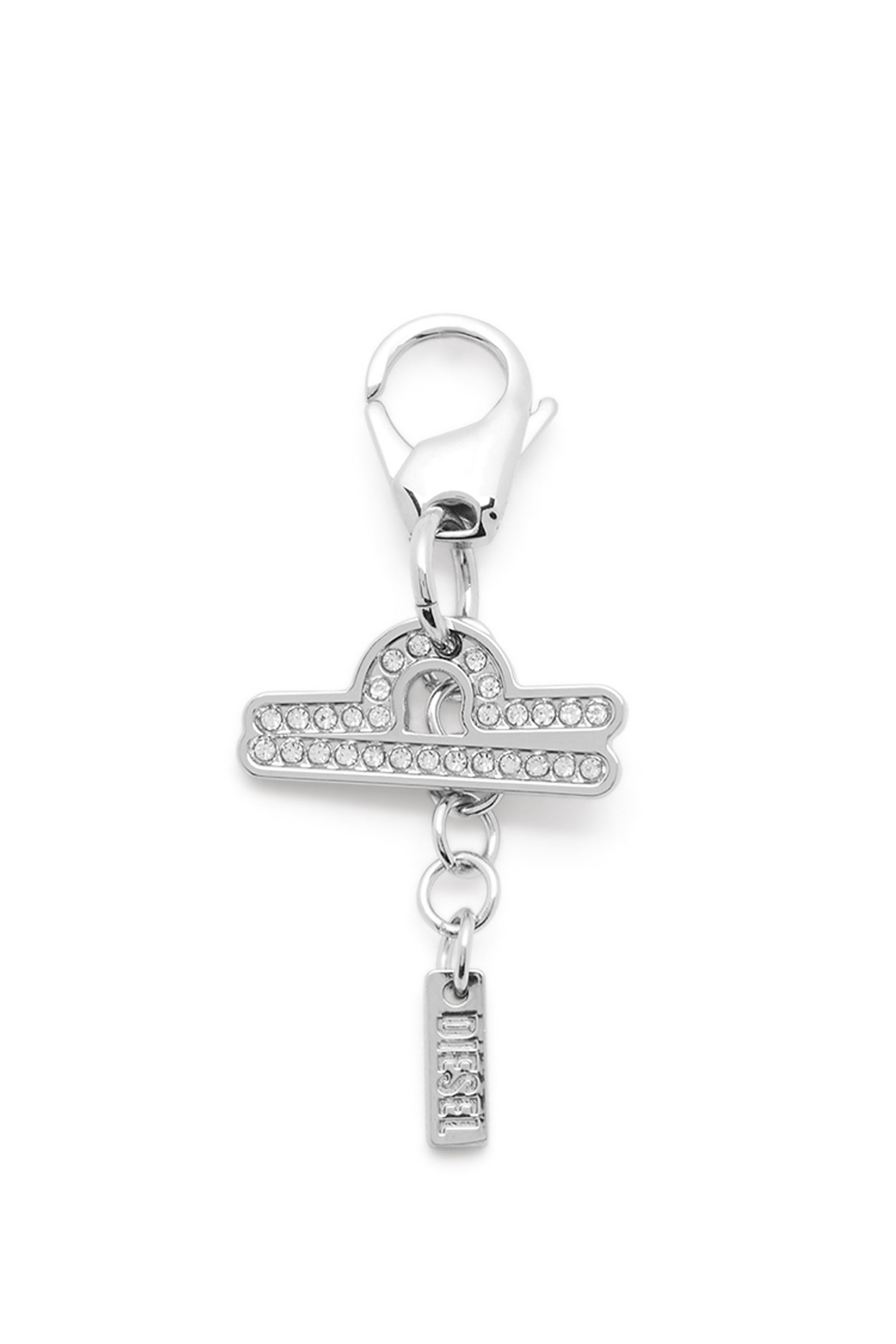 Diesel - CHARM LIBRA, Charm zodiaco Bilancia in metallo con strass Unisex in Argento - 1