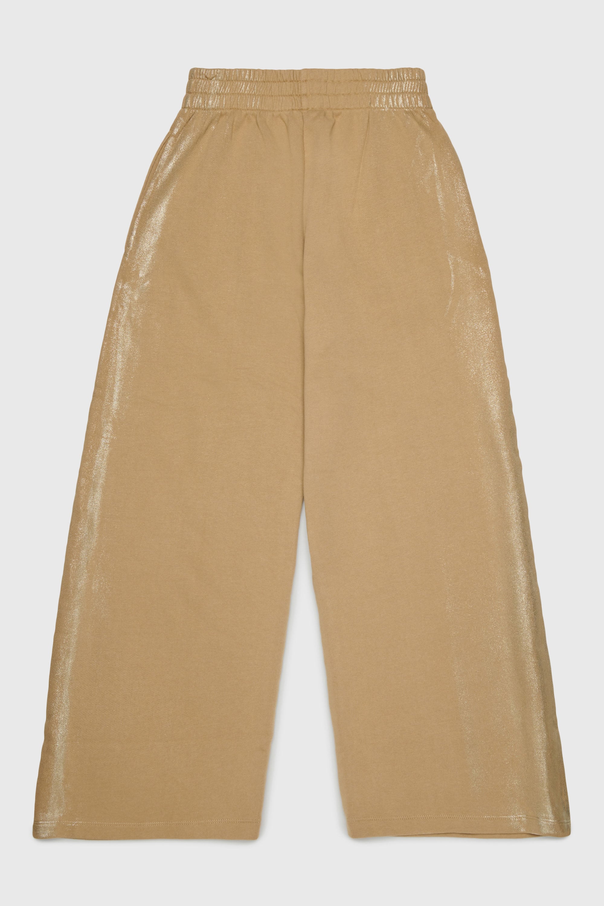 Diesel - PAELIC, Pantaloni wide effetto metallizzato Donna in Marrone - 2