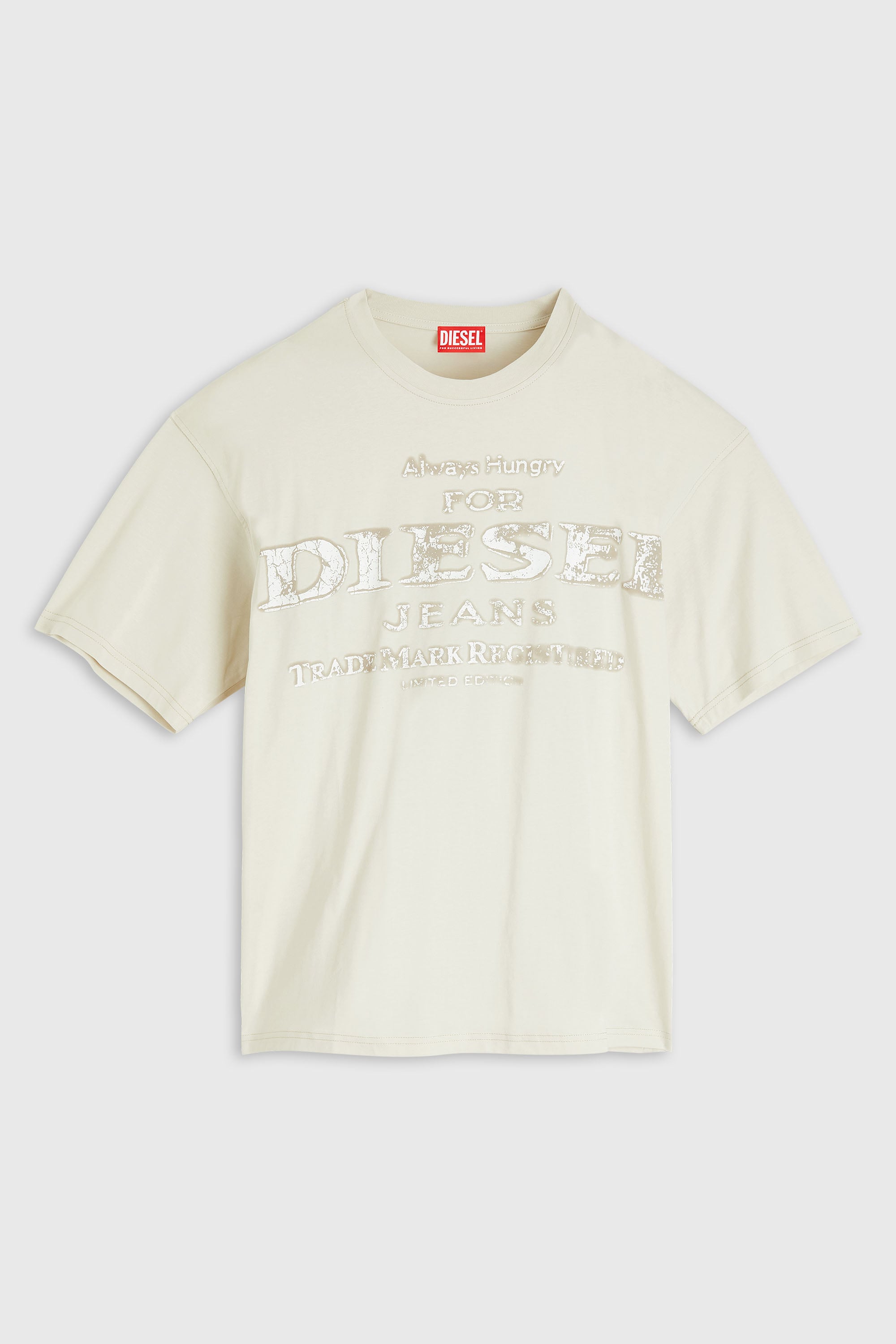 Diesel - T-BOXT-B4, Man's T-shirt with crack-print logo in White - 2