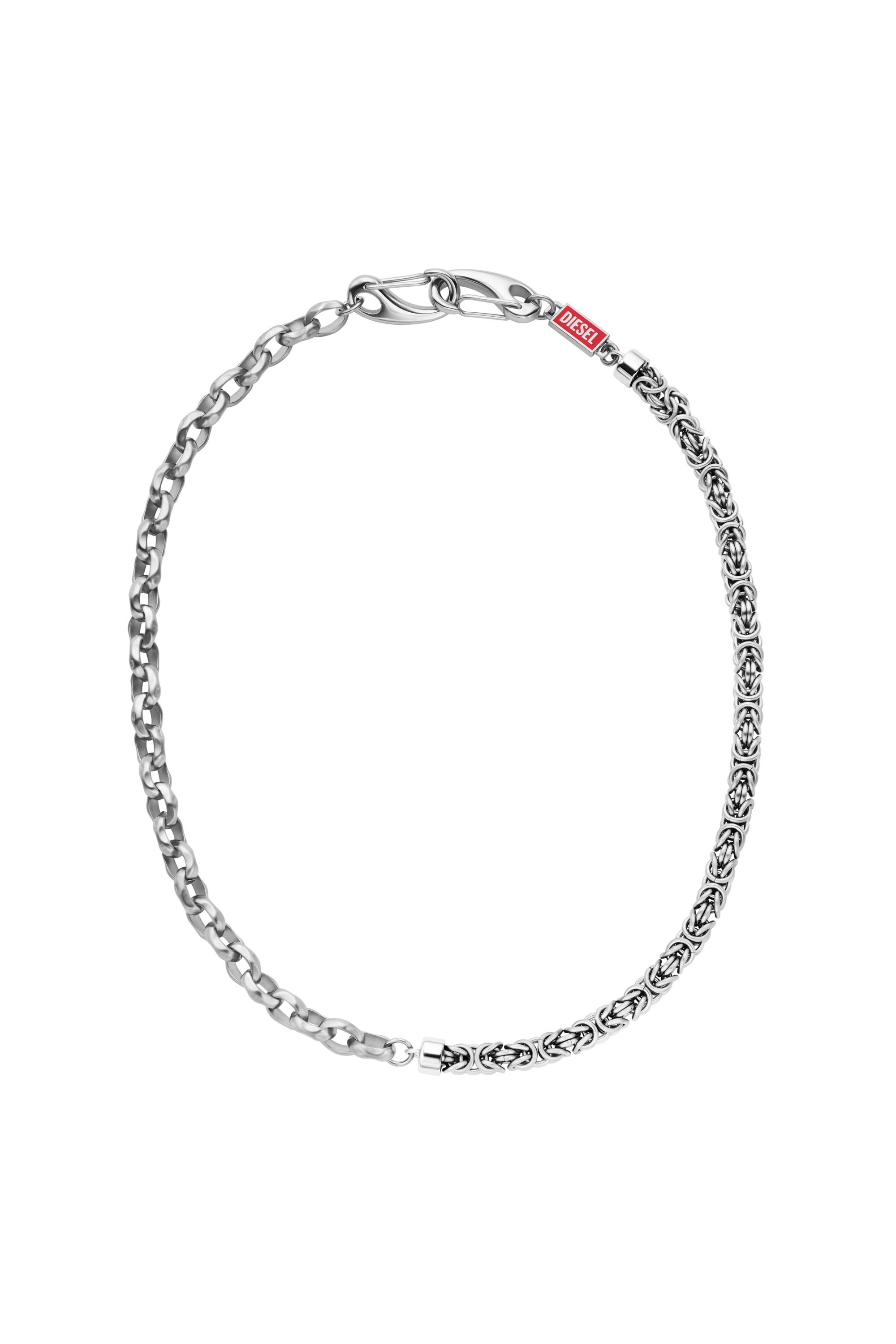 Diesel - DX1694040 JEWELLERY, Unisex Mehrreihige Halskette aus Edelstahl in Silber - 1