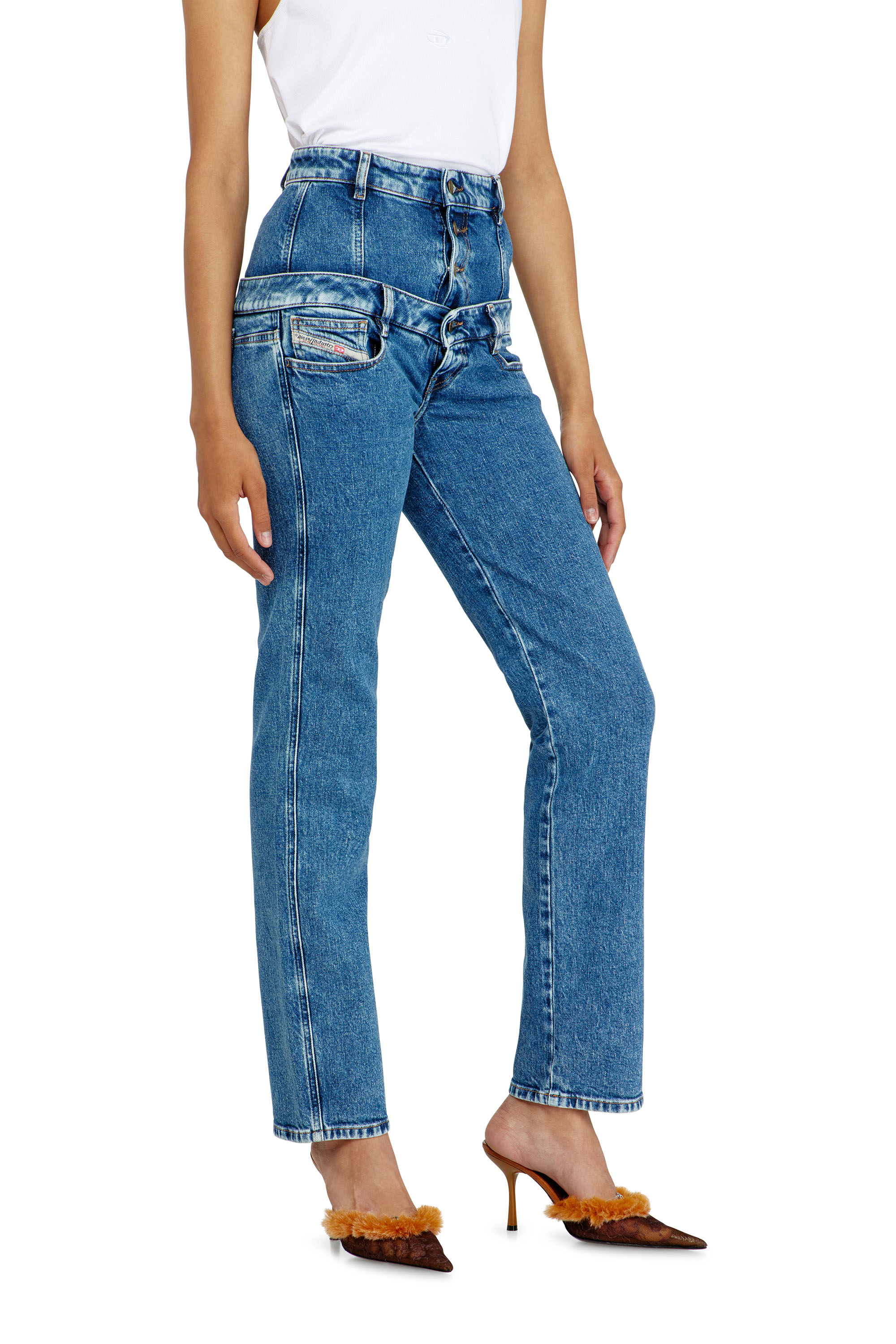 Diesel - Damen Slim Jeans D-Fynora 007EU, Mittelblau - 7