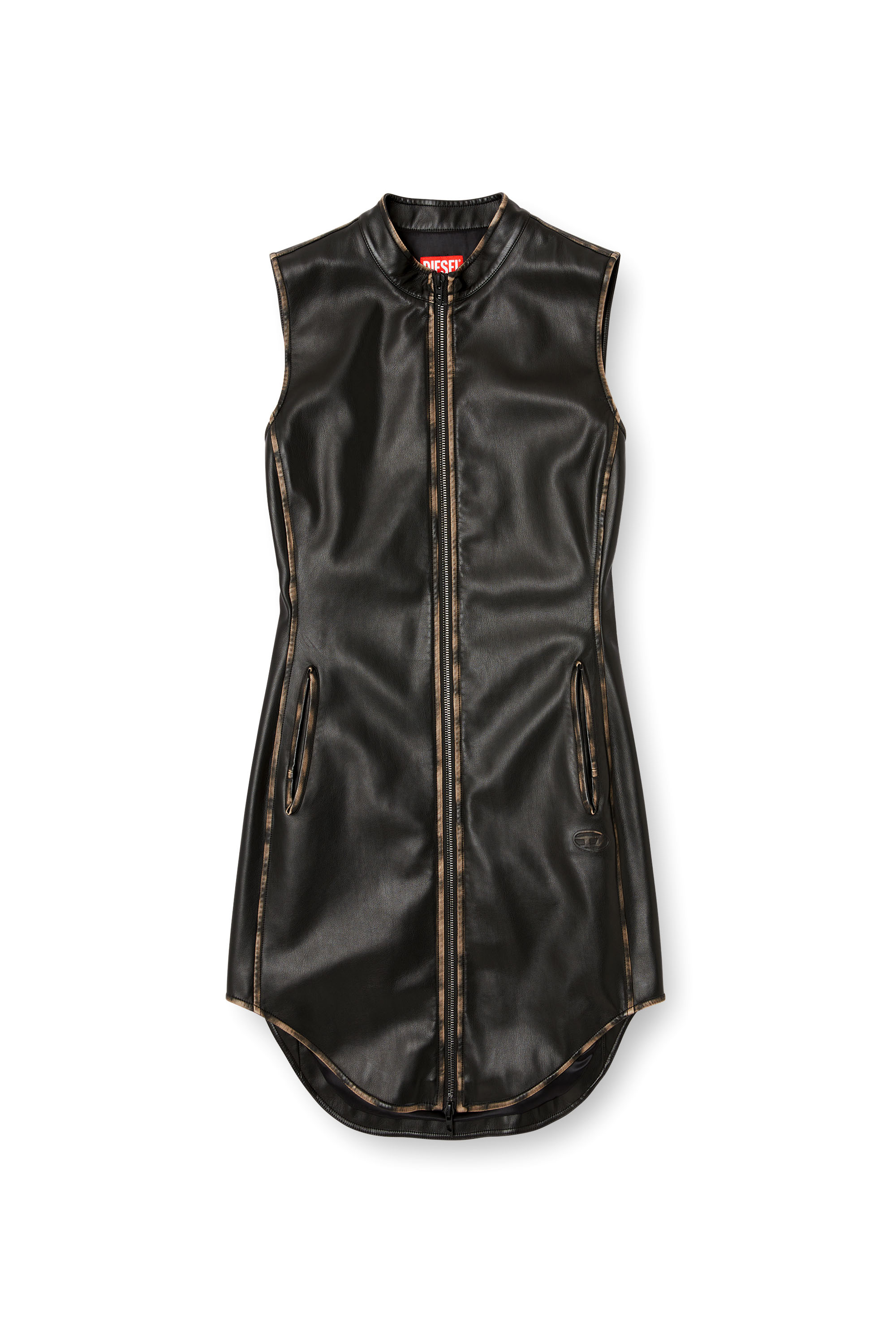 Diesel - D-ENEAS, Abito in tessuto tecnico distressed Donna in Multicolor - 3