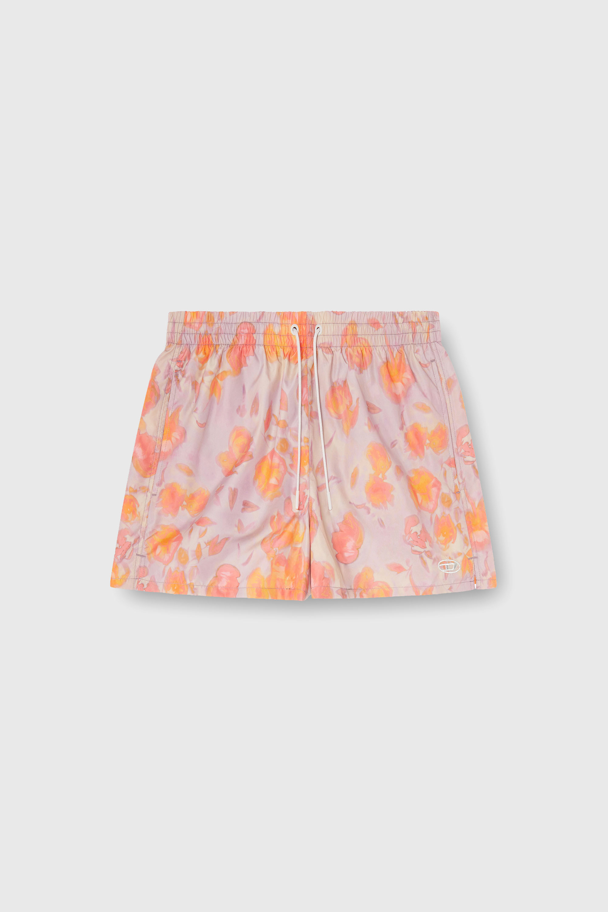 Diesel - OLLY-34-D-CORE, Short de bain m&eacute;tallis&eacute; &agrave; motif floral Homme in Violet - 4