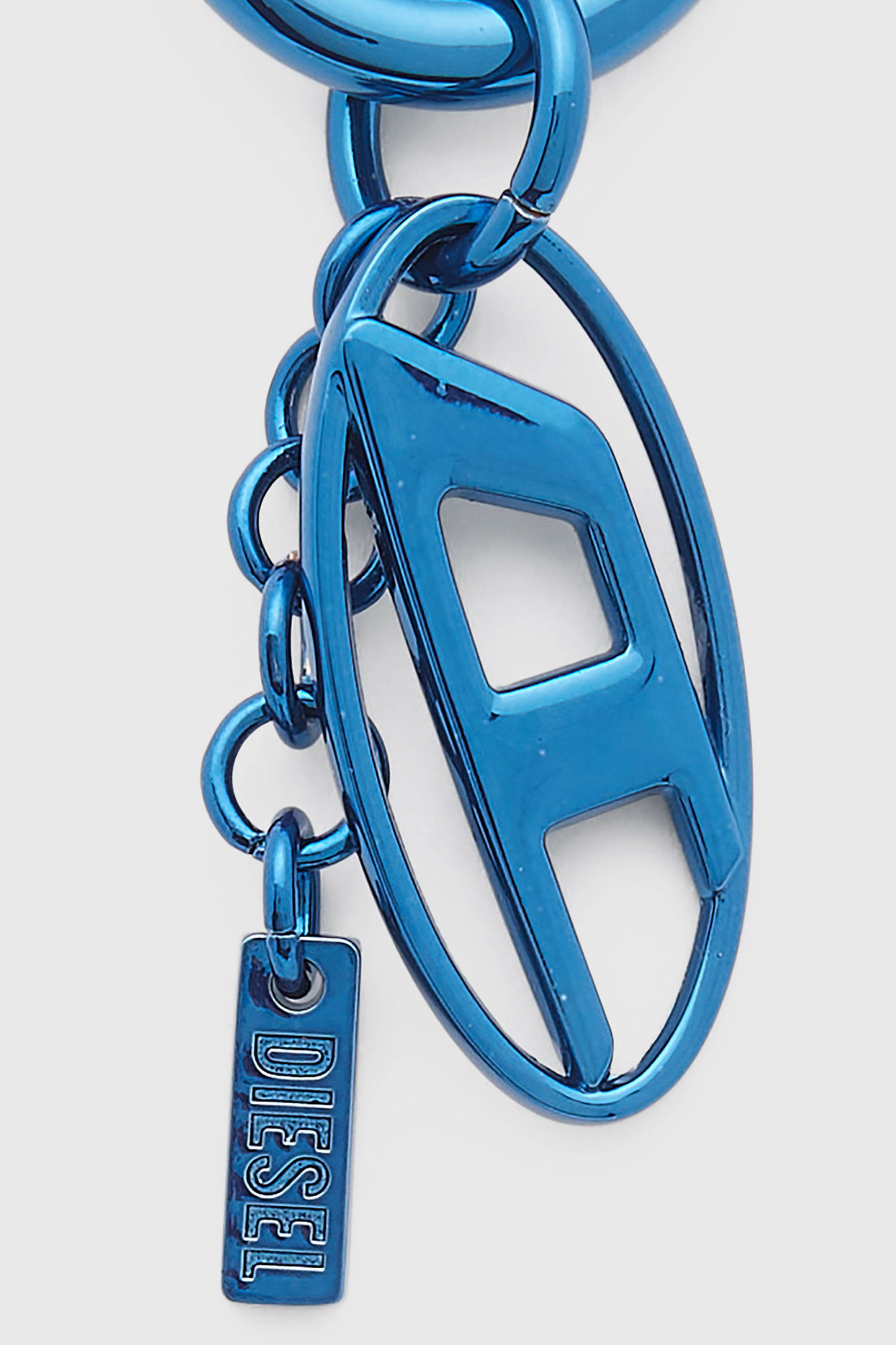 Diesel - CHARM-OVAL D, Charm in metallo con charm Oval D Unisex in Blu - 3