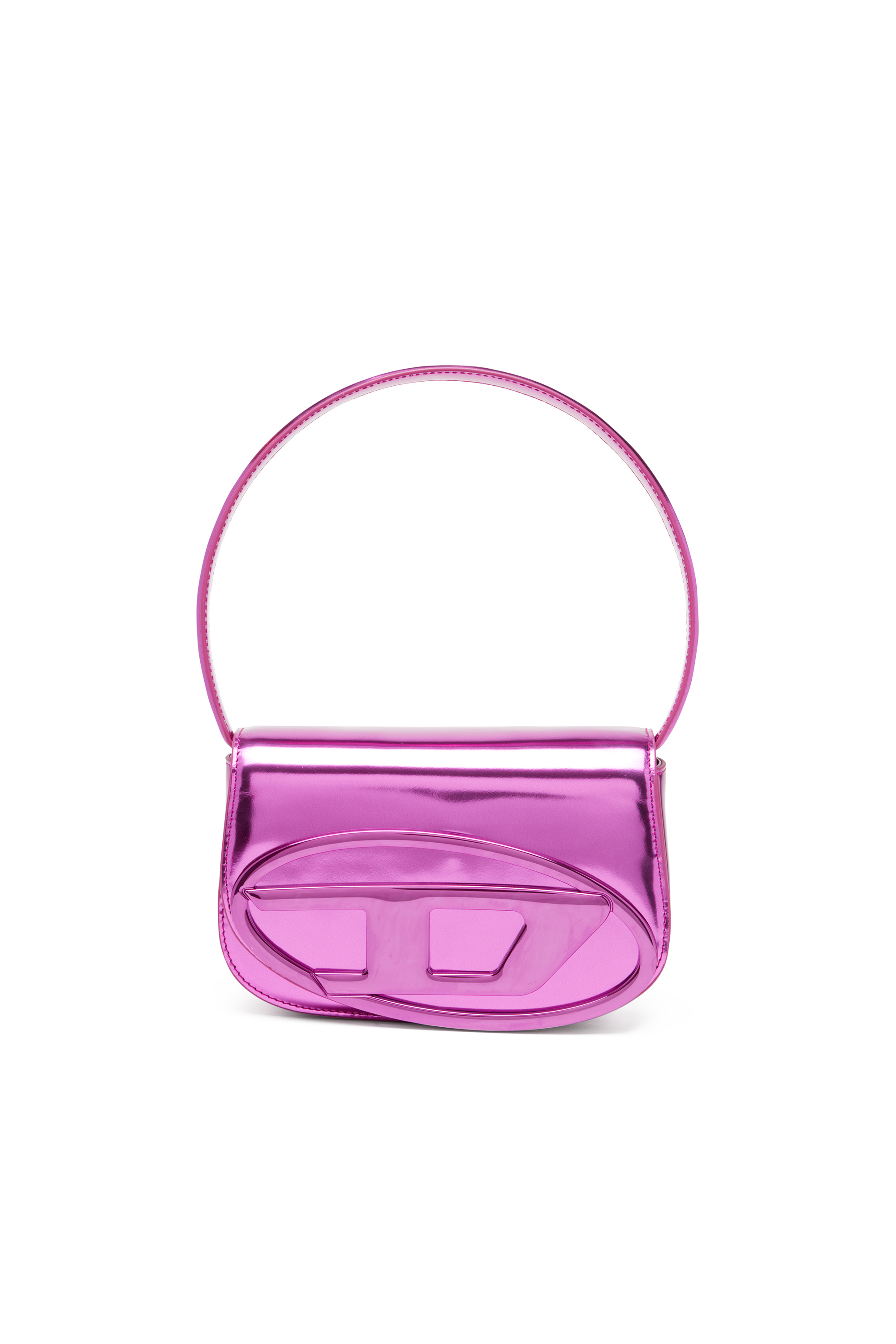 Diesel - 1DR, 1DR-Sac iconique &agrave; bandouli&egrave;re en cuir effet miroir Femme in Rose - 1