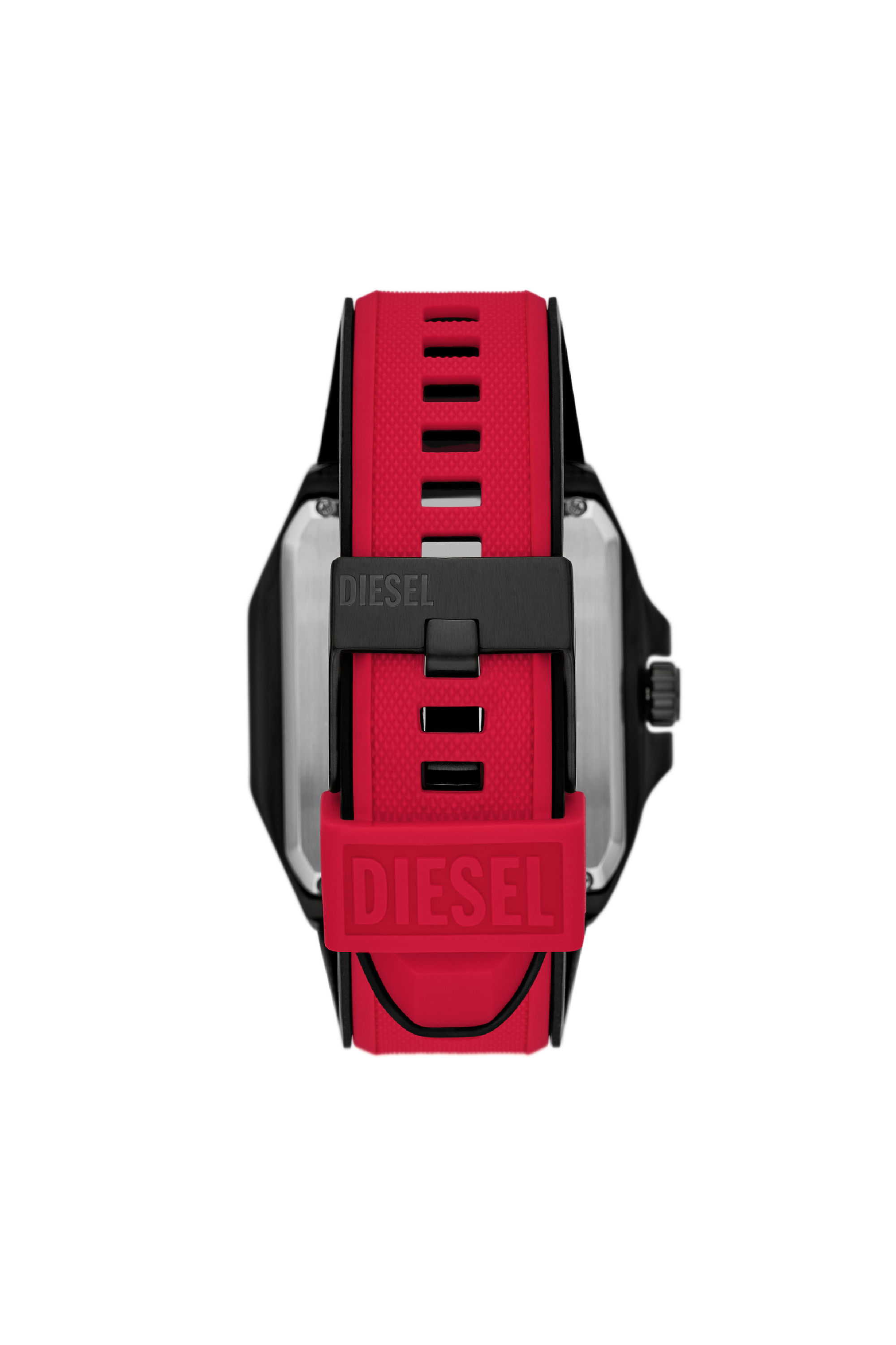Diesel - DZ7469, Montre Flayed en silicone Homme in Rouge - 2