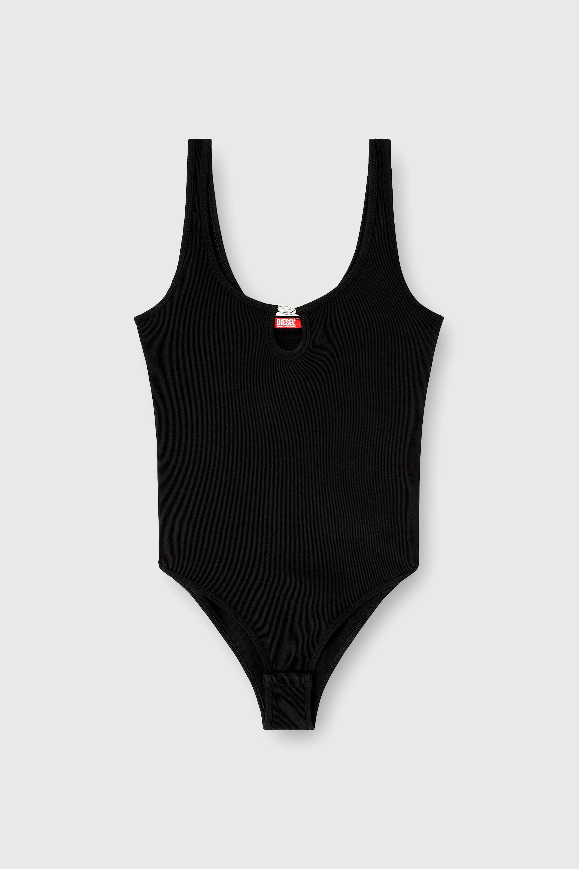 Diesel - MAURA-DNM, Body en coton stretch &agrave; effet marbr&eacute; Femme in Noir - 2