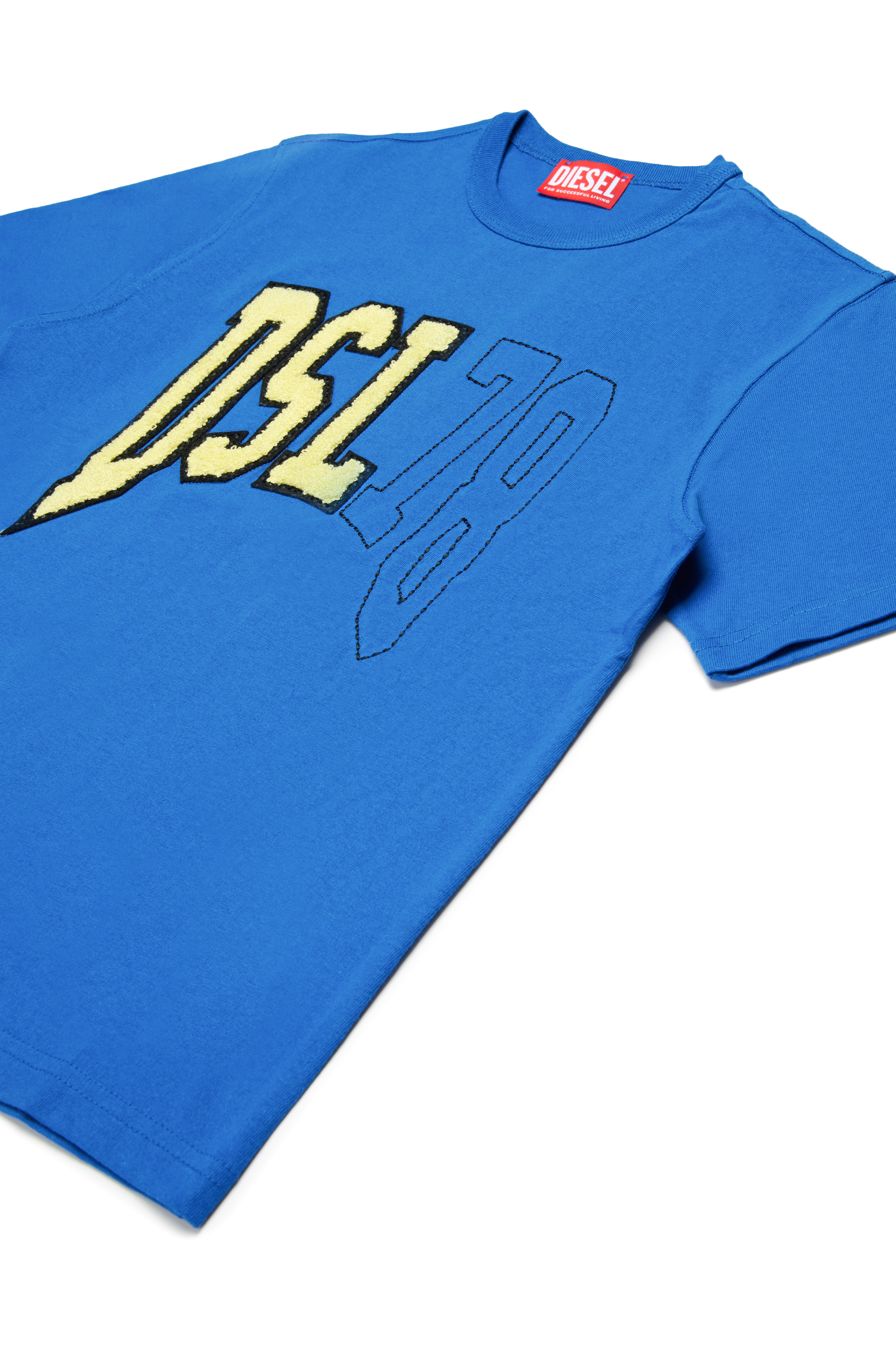 Diesel - TWASHN OVER, T-shirt avec logo universitaire DSL78 Homme in Bleu - 3