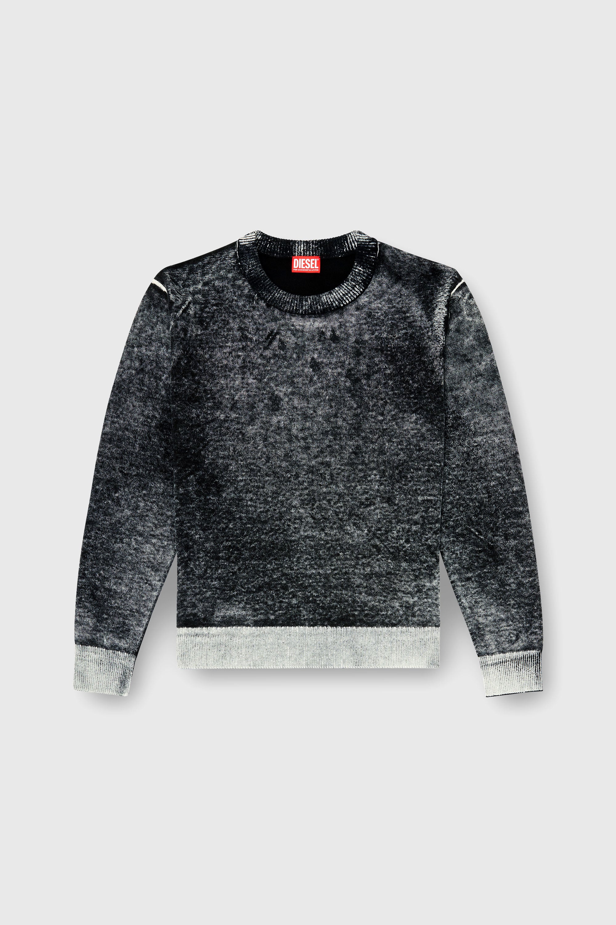 Diesel - K-LAURENT, Maglia con stampa interna sfumata Uomo in Nero - 2
