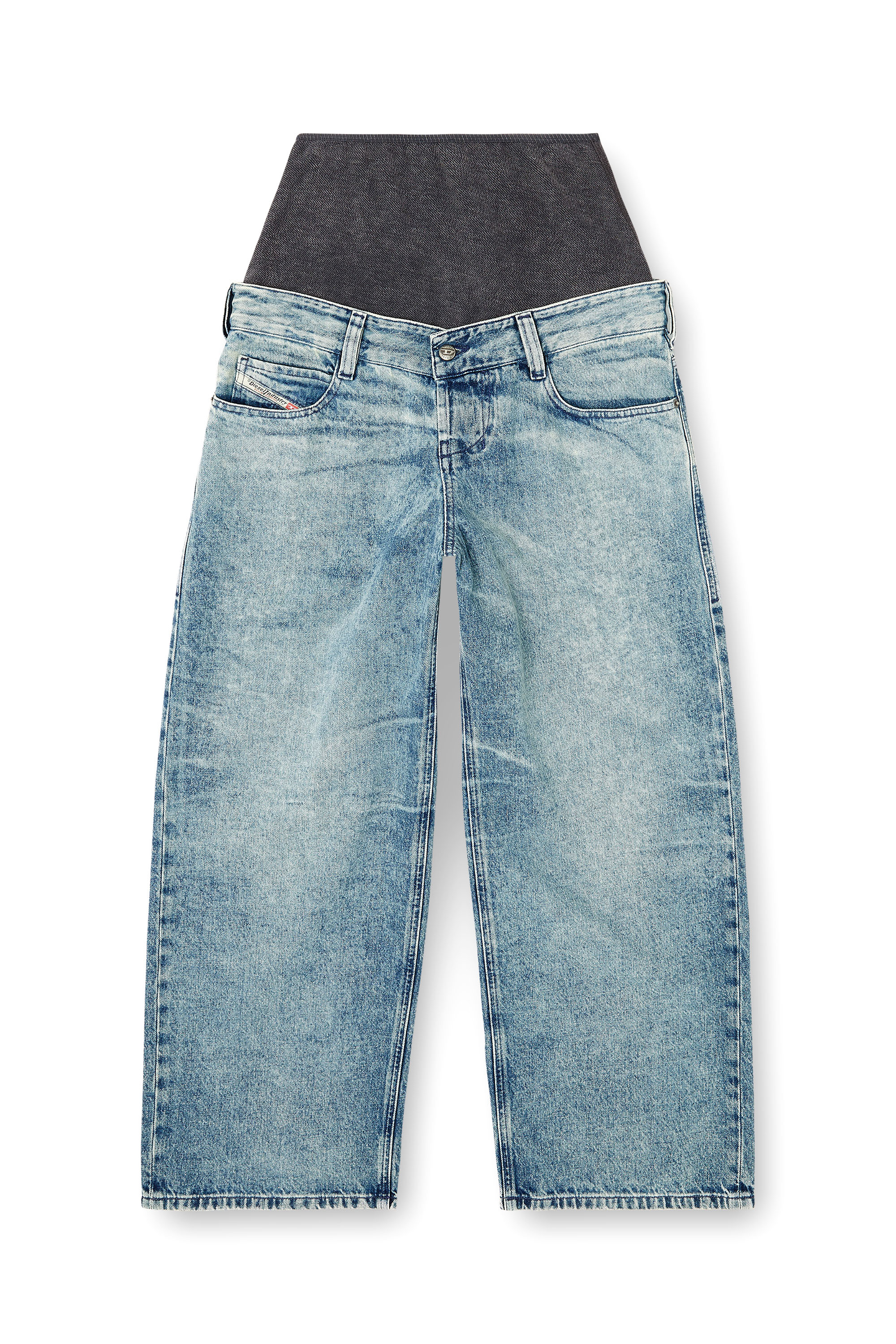 Diesel - Relaxed Jeans D-Eni 09N97 Femme, Bleu moyen - Image 2
