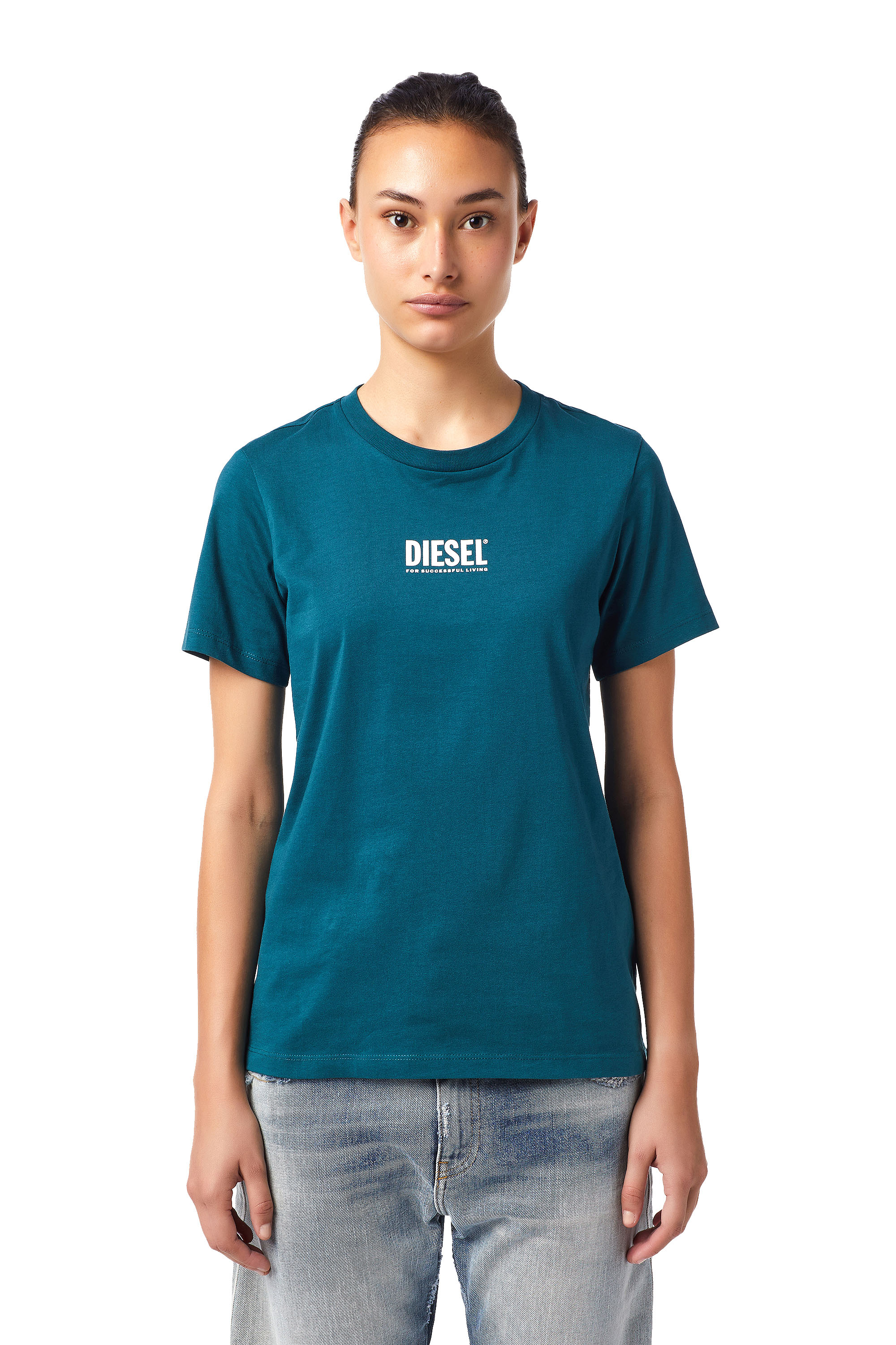 T-SILY-ECOSMALLOGO, Wassergrün - T-Shirts