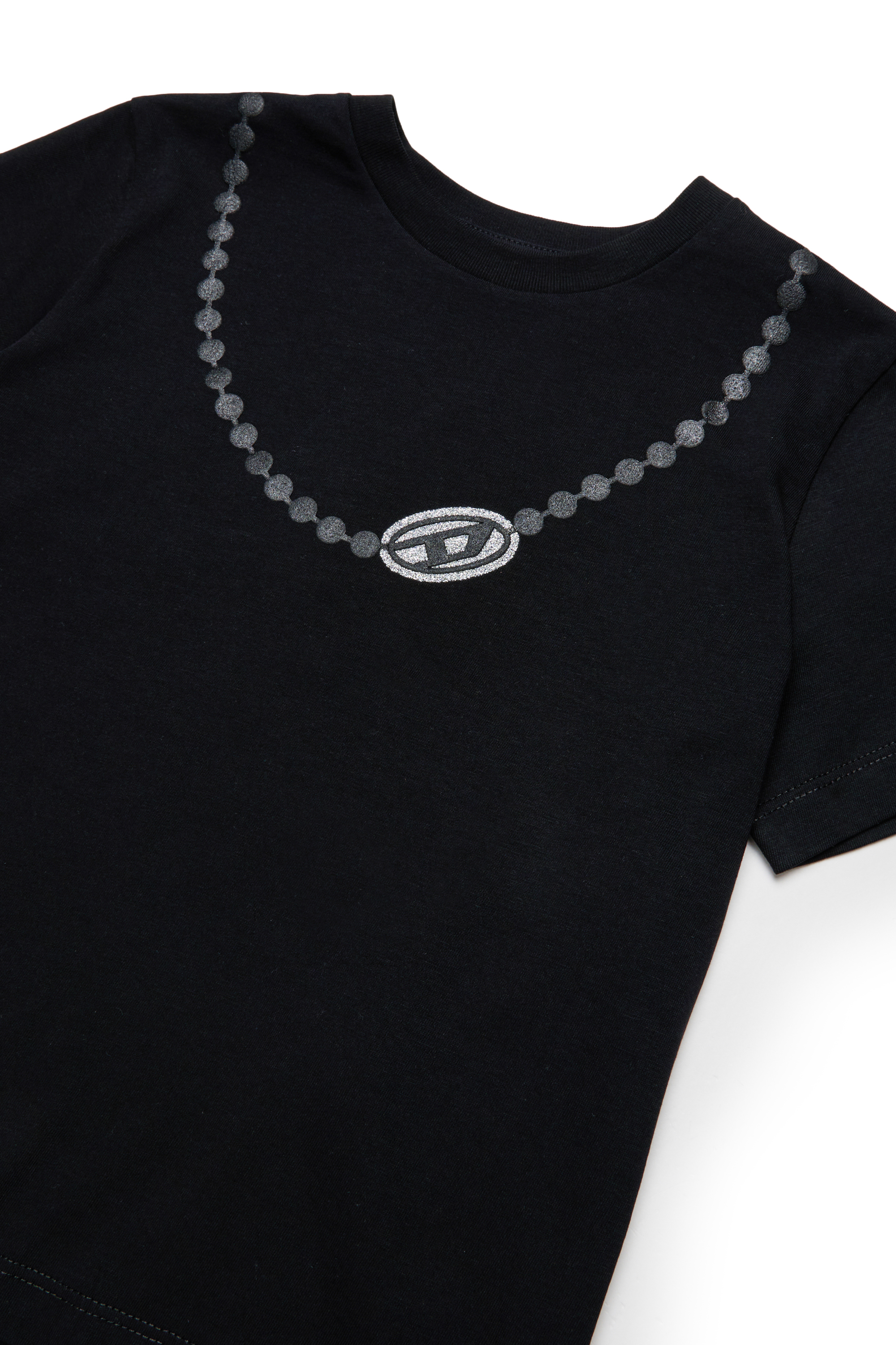 Diesel - TICLA, Damen Baumwoll-T-Shirt mit Ketten-Print in Schwarz - 3