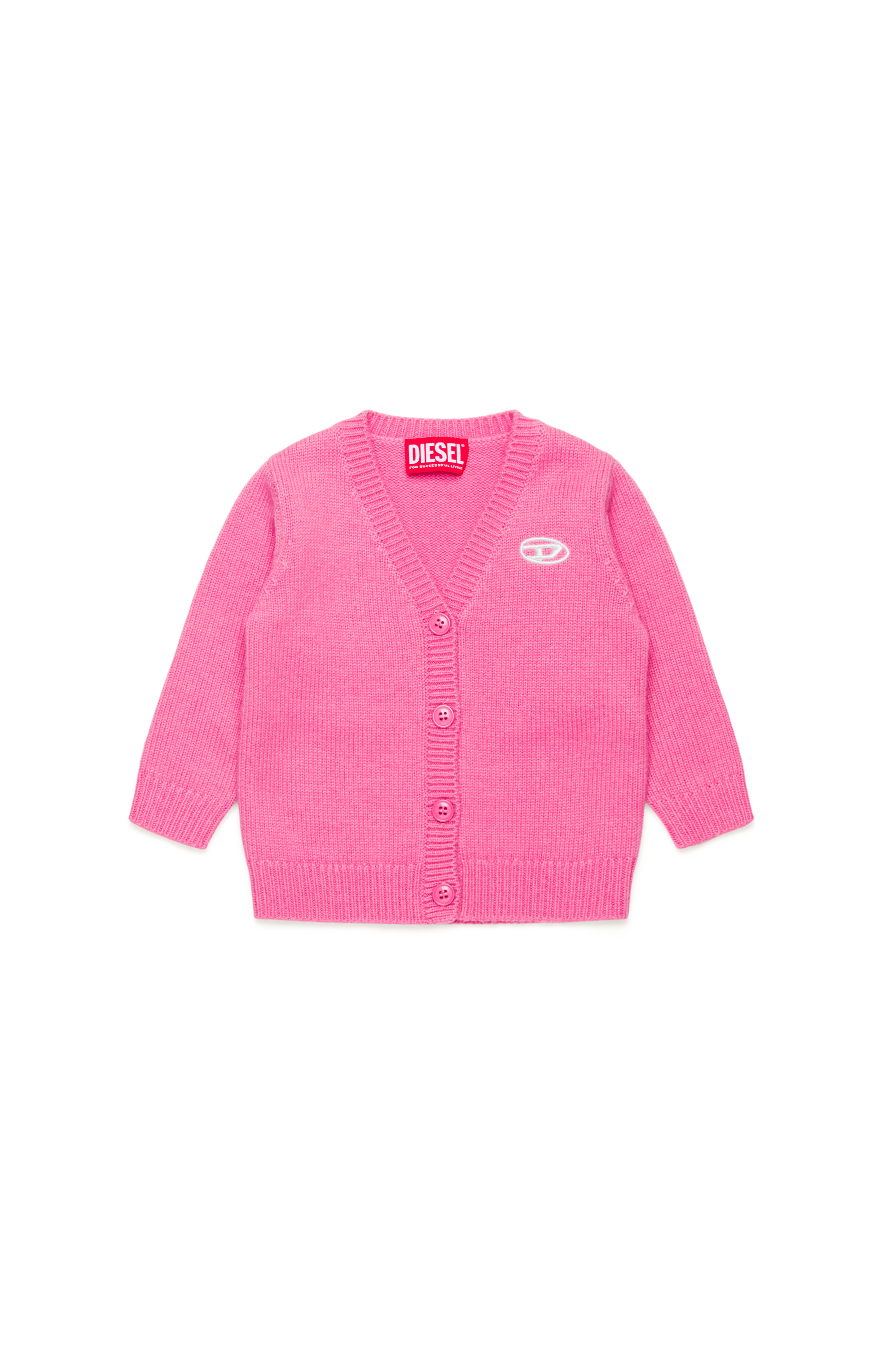 Diesel - KMARCOB, Unisex Cardigan in cashmere-enriched blend in Pink - Image 1