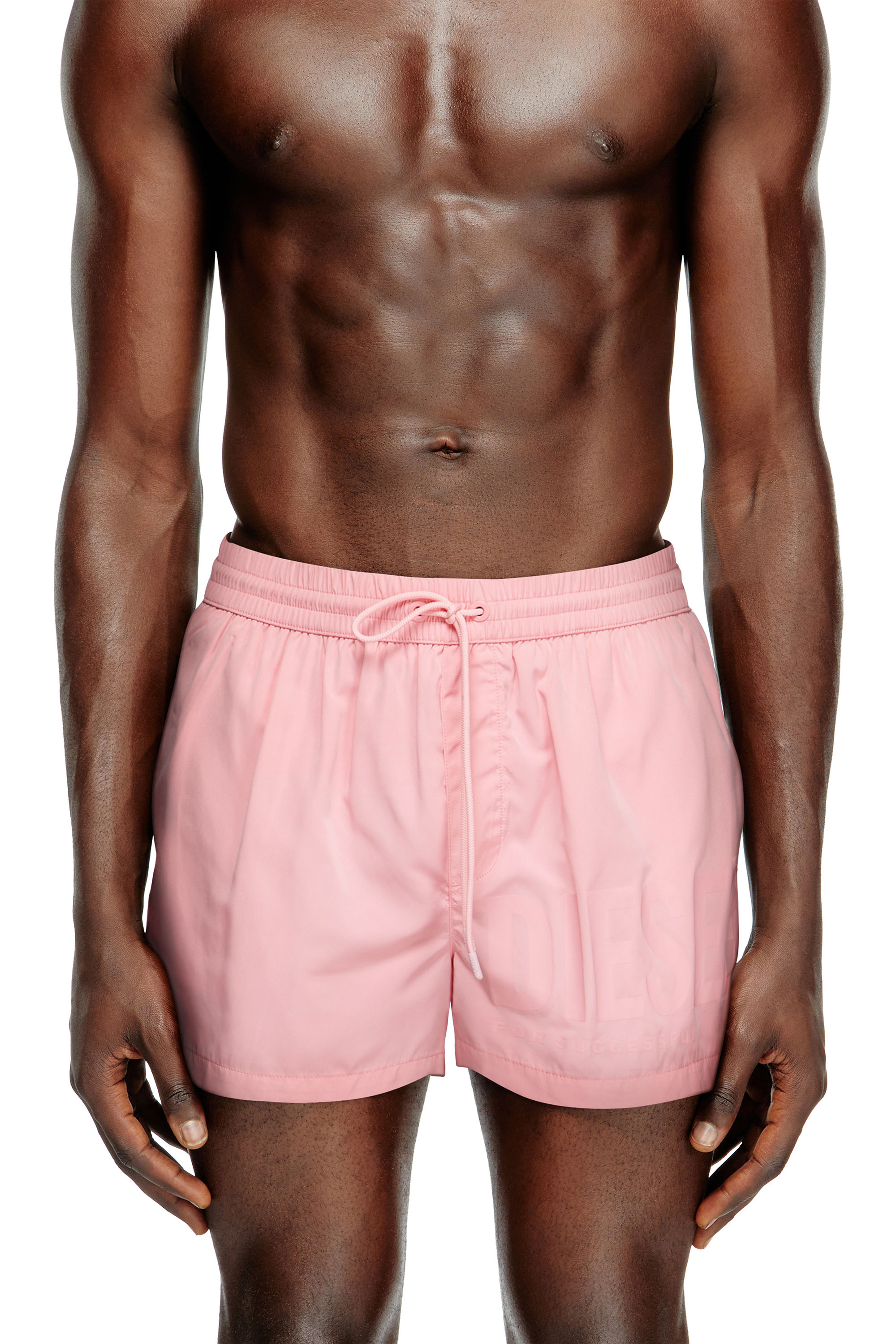 Diesel - MARIO-34-D-CORE, Herren Badeshorts mit Logo-Print in Rosa - 1