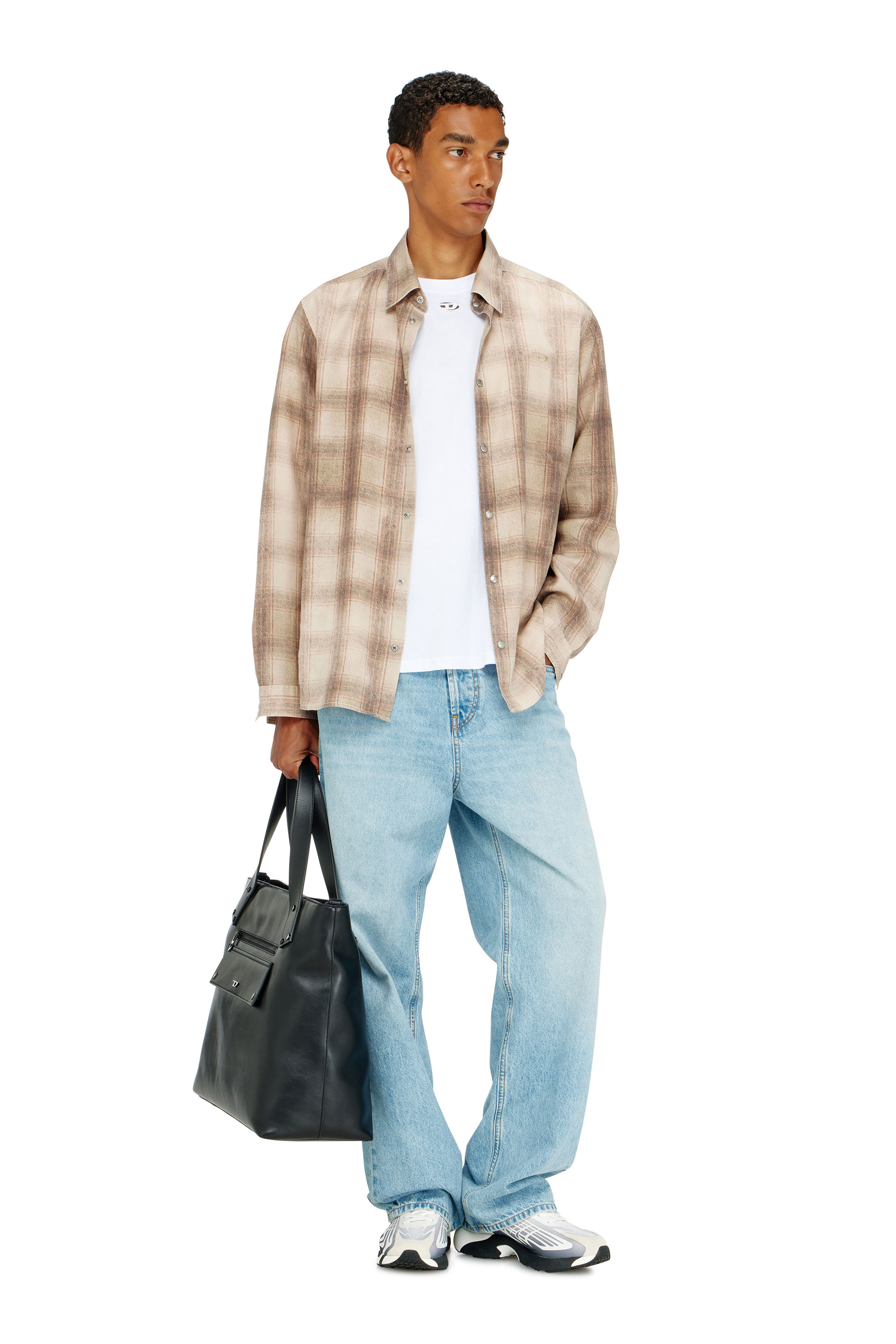 Diesel - T-BOXT-DCO, Herren Locker geschnittenes Baumwoll-T-Shirt mit Oval D Stickerei in Wei&szlig; - 2