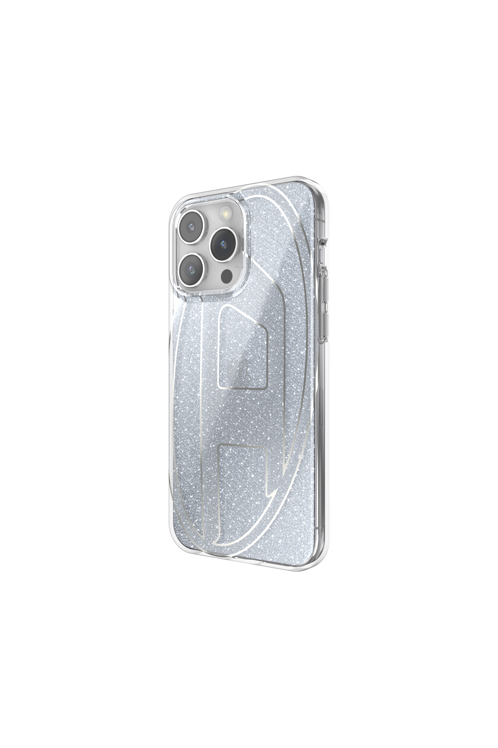 Diesel - 60033 AOP CASE, Unisex Cover glitterata per iP 15 Pro Max in Argento - Image 4
