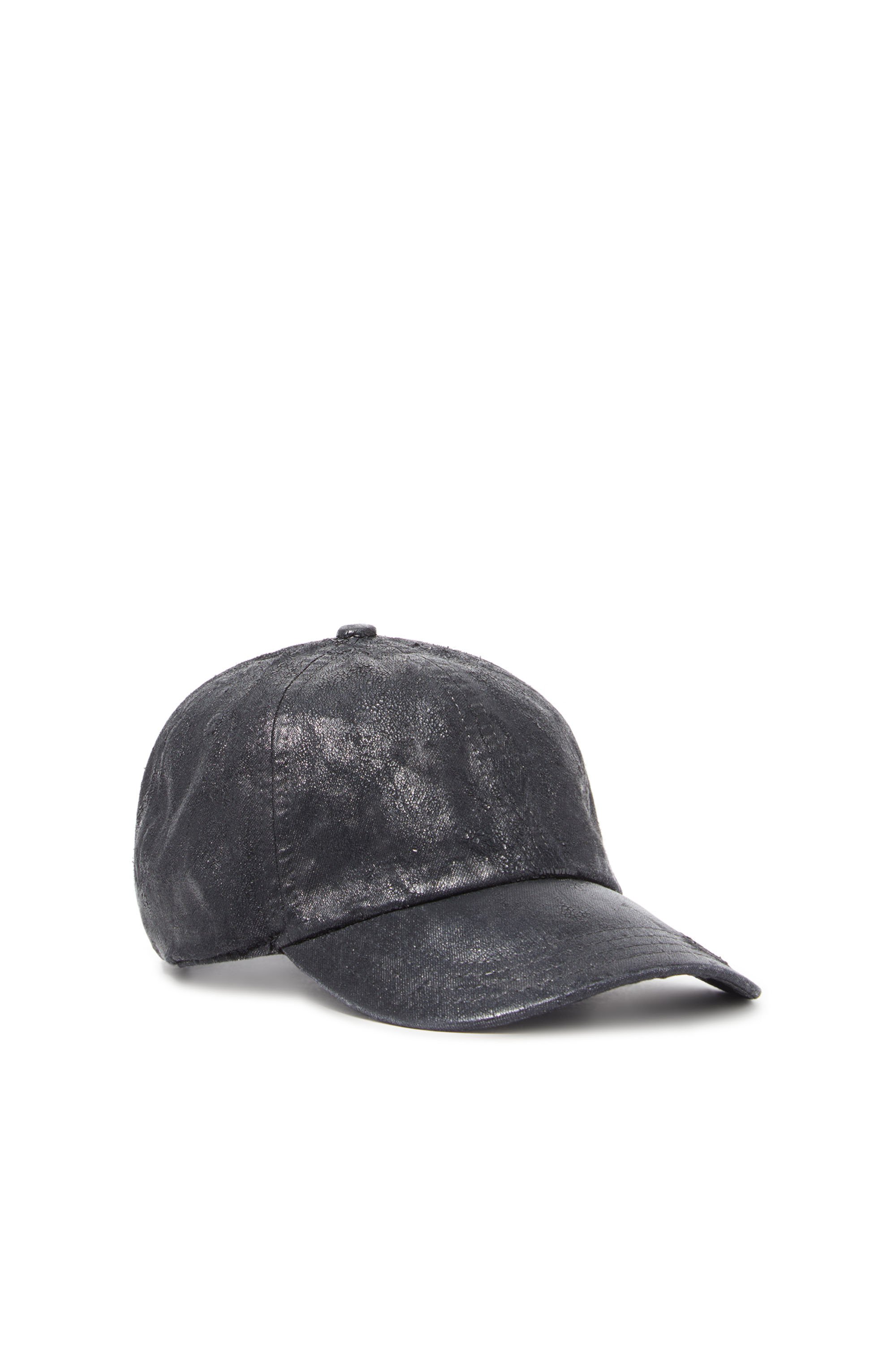 Diesel - C-CAP-CTD-DD, Casquette de baseball en denim enduit Mixte in Noir - 1