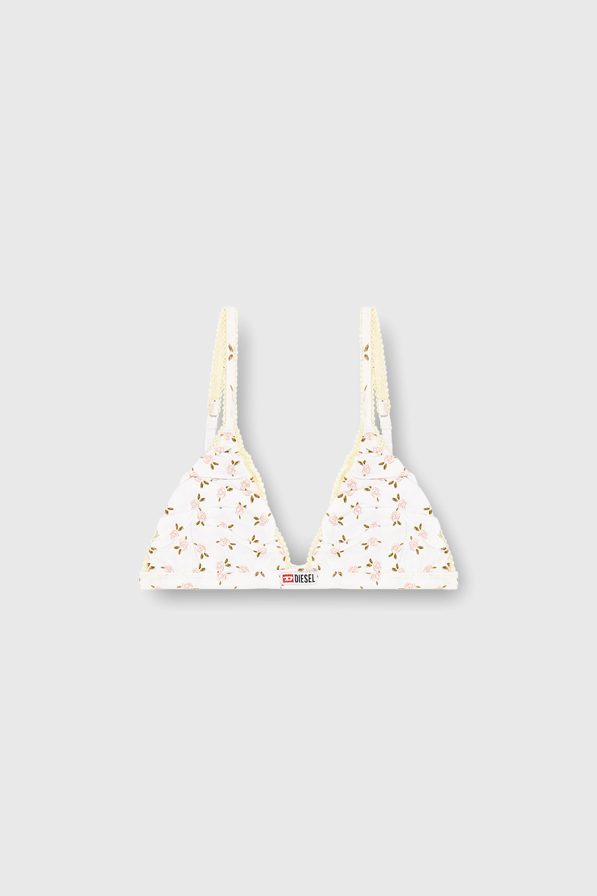 Diesel - JANA-D-CORE, Soutien-gorge triangle en coton &agrave; imprim&eacute; floral all-over Femme in Blanc - 2