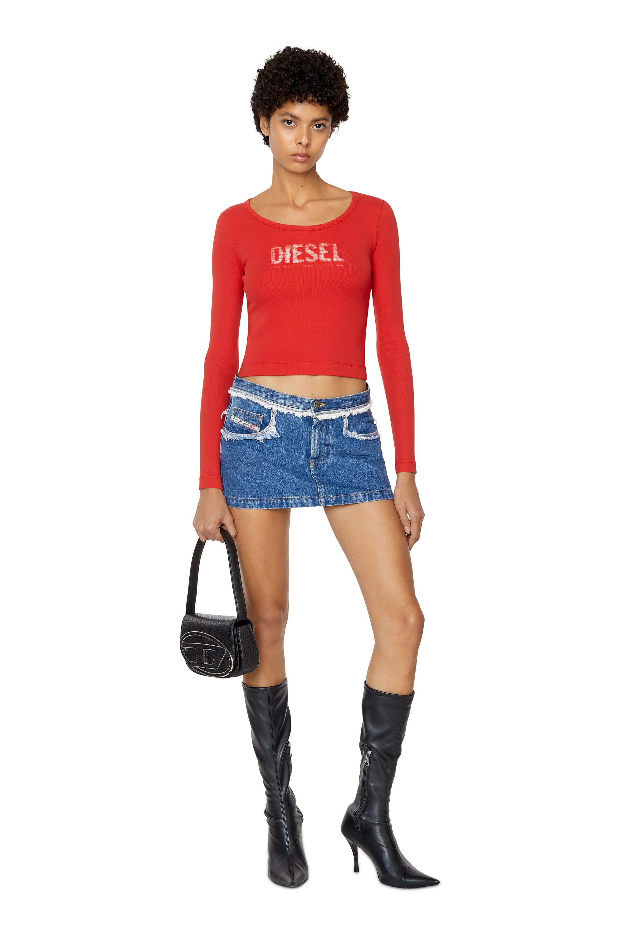 Sac Porté Épaule 1dr DIESEL Cuir Noir