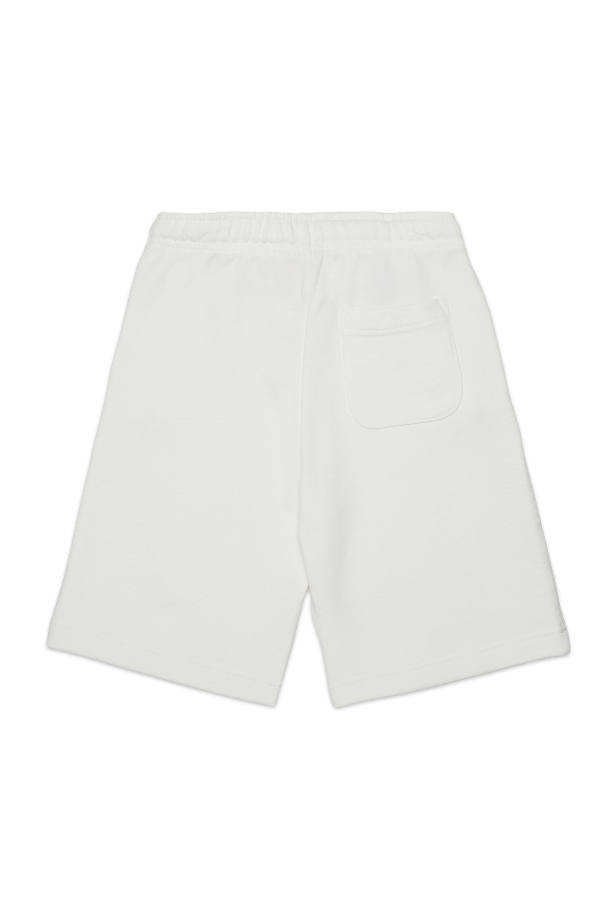 Diesel - PXGINSHORT, Shorts en molleton avec &eacute;cusson logo Mixte in Blanc - 2