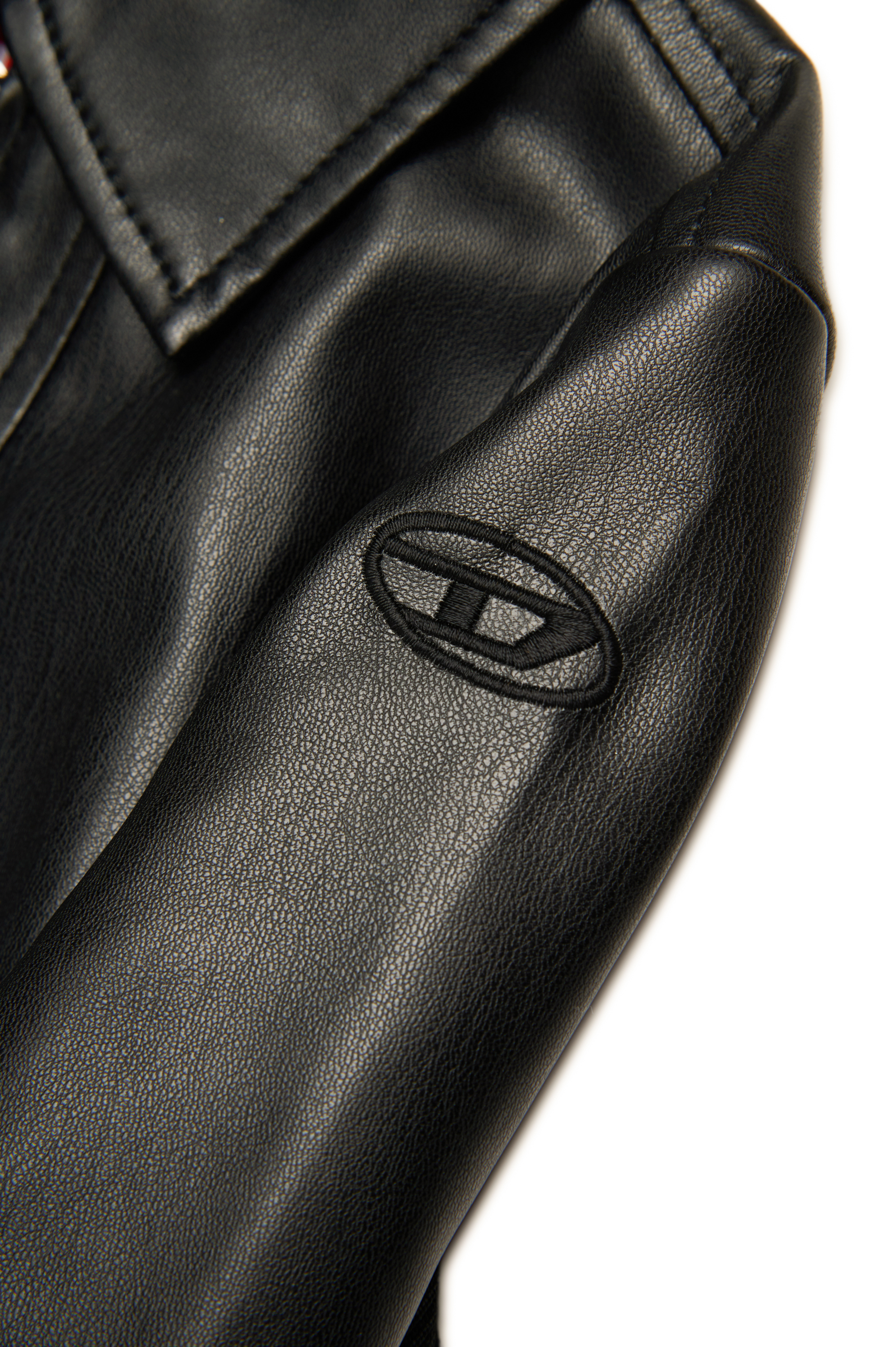 Diesel - JLSASK, Giacca biker con pannelli elasticizzati Donna in Nero - 4