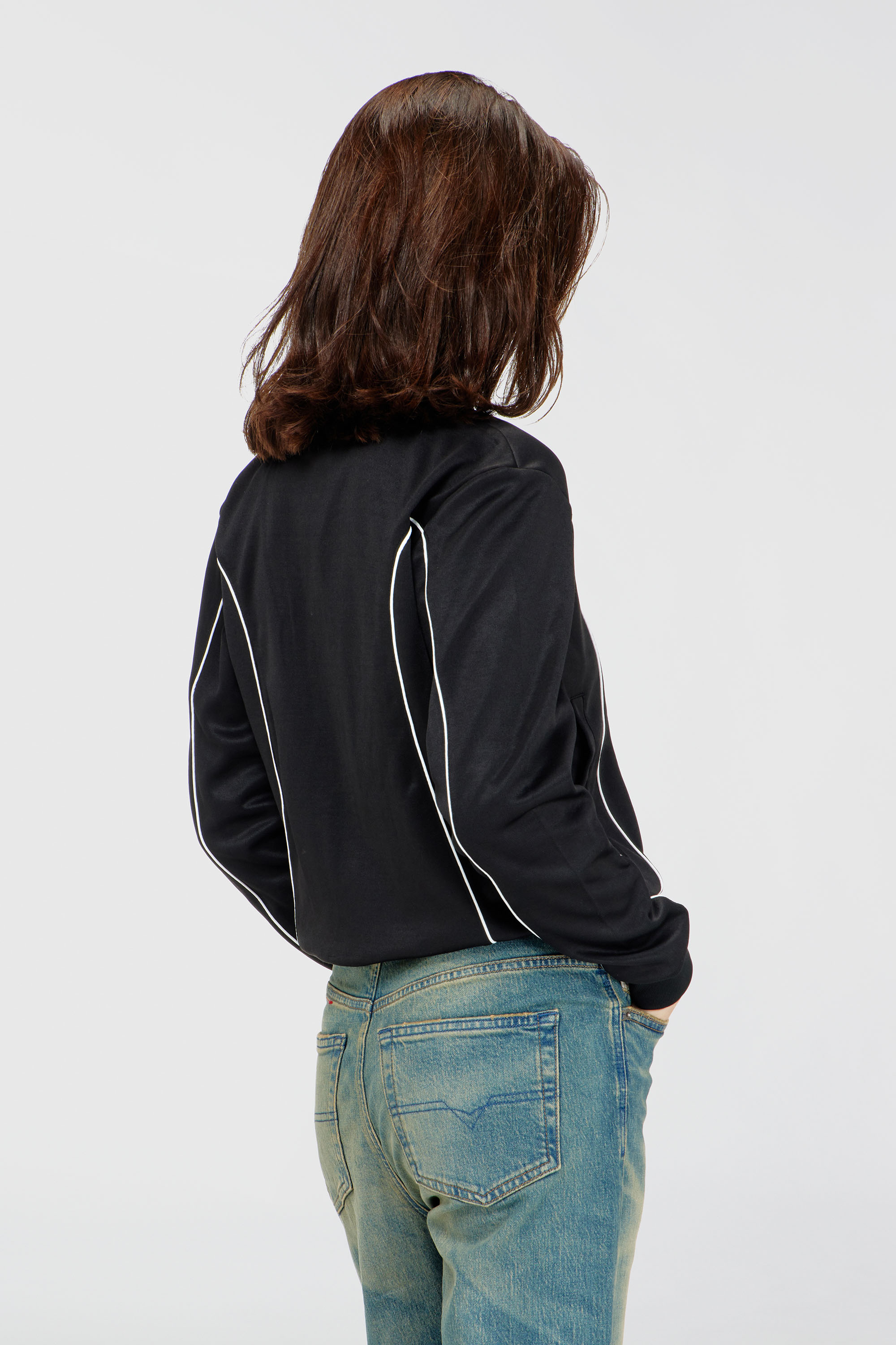 Diesel - F-LOCKING-OD, Felpa-giacca con profili a contrasto Donna in Multicolor - 4