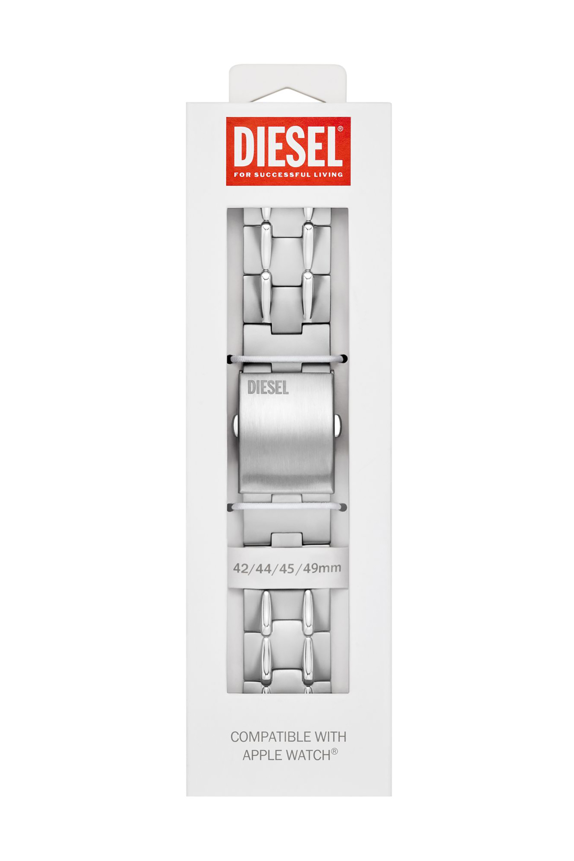 Diesel - DSS0023, Bracelet en acier inoxydable pour Apple Watch®, 42/44/45/49 mm Mixte in Gris argenté - 2