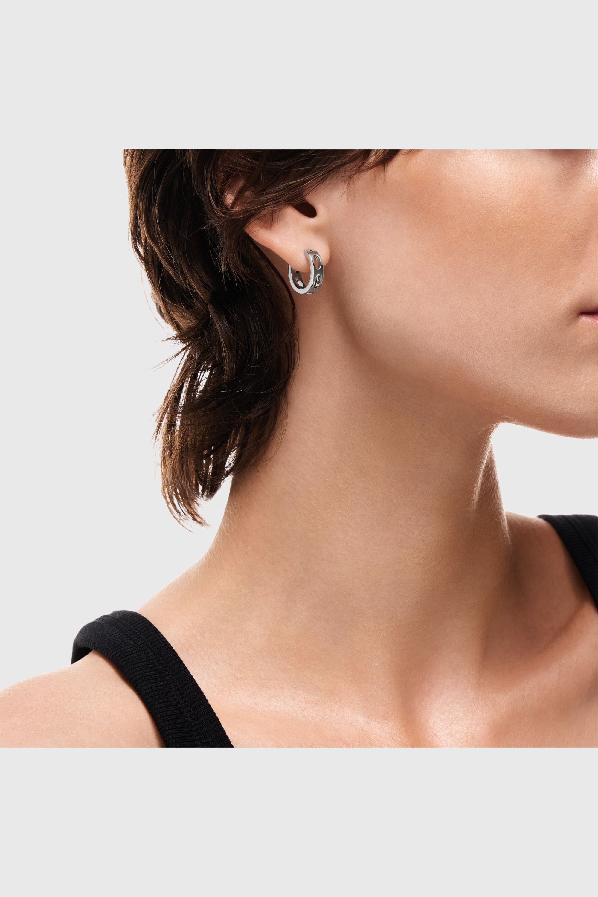 Diesel - DX166440 JEWELLERY, Orecchino a cerchio in acciaio inox Unisex in Argento - 5