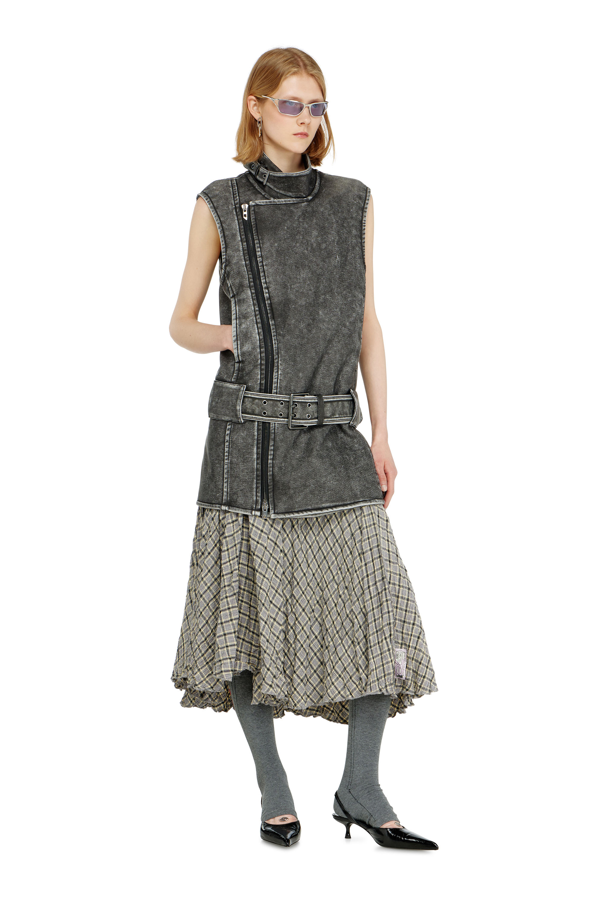 Diesel - D-IKE, Abito mini stile biker con cintura Donna in ToBeDefined - 2