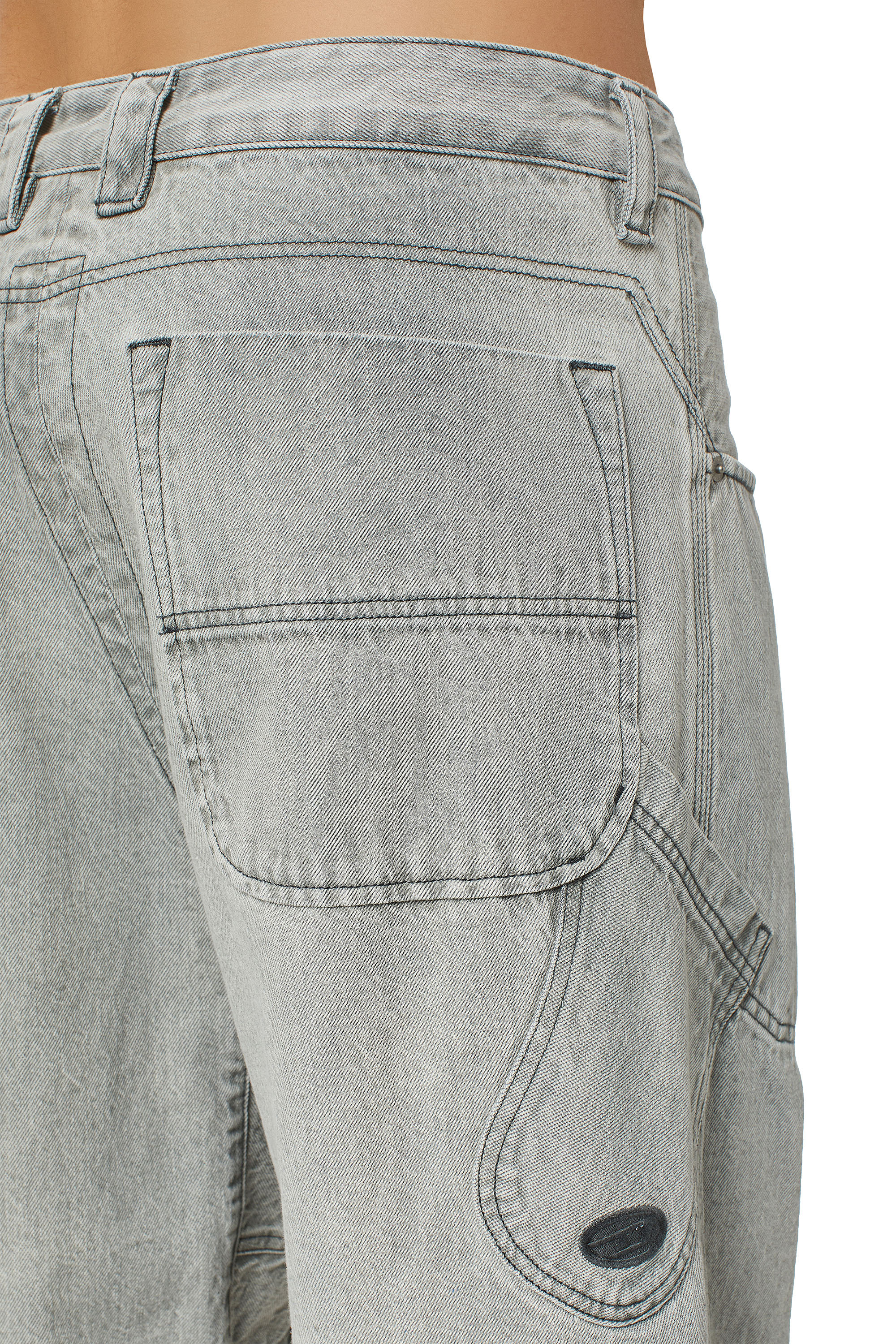 Diesel - D-Fransy 0ICVH Straight Jeans, Grigio - Image 4