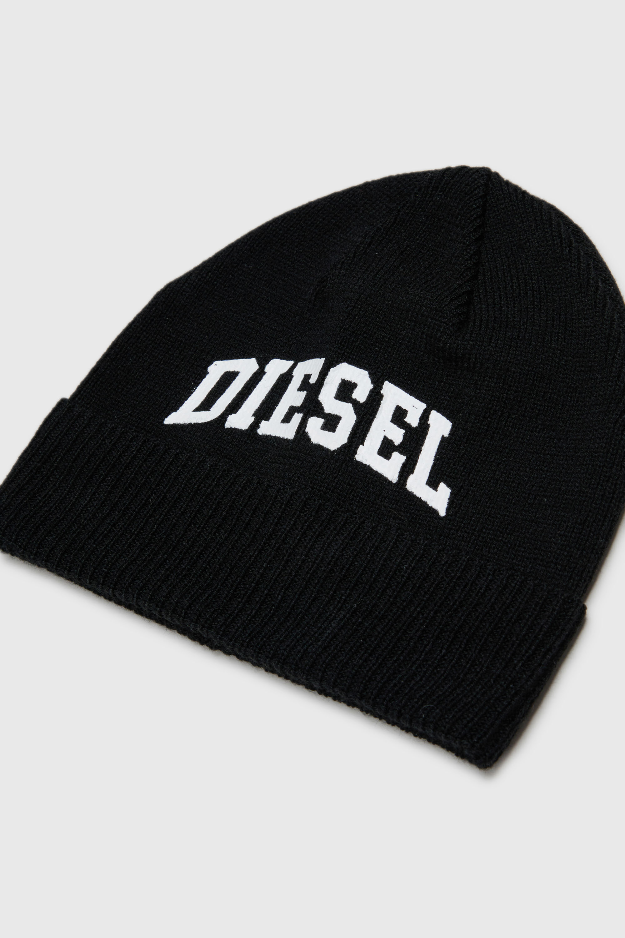 Diesel - FBAND, Berretto in misto lana con logo Unisex in Nero - 3