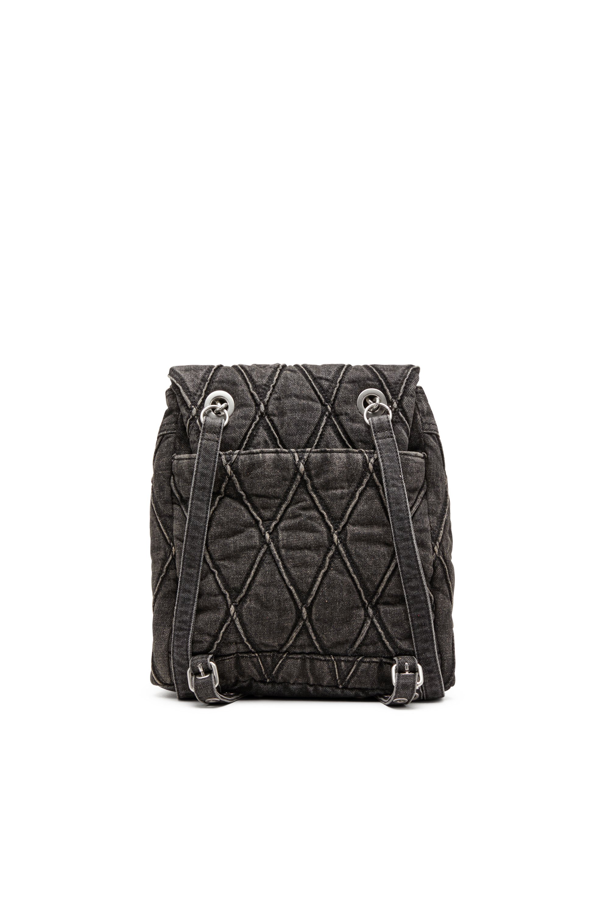 Diesel - CHARM-D BACKPACK S, Femme Charm-D S-Sac à dos en denim matelassé Argyle in Noir - Image 2